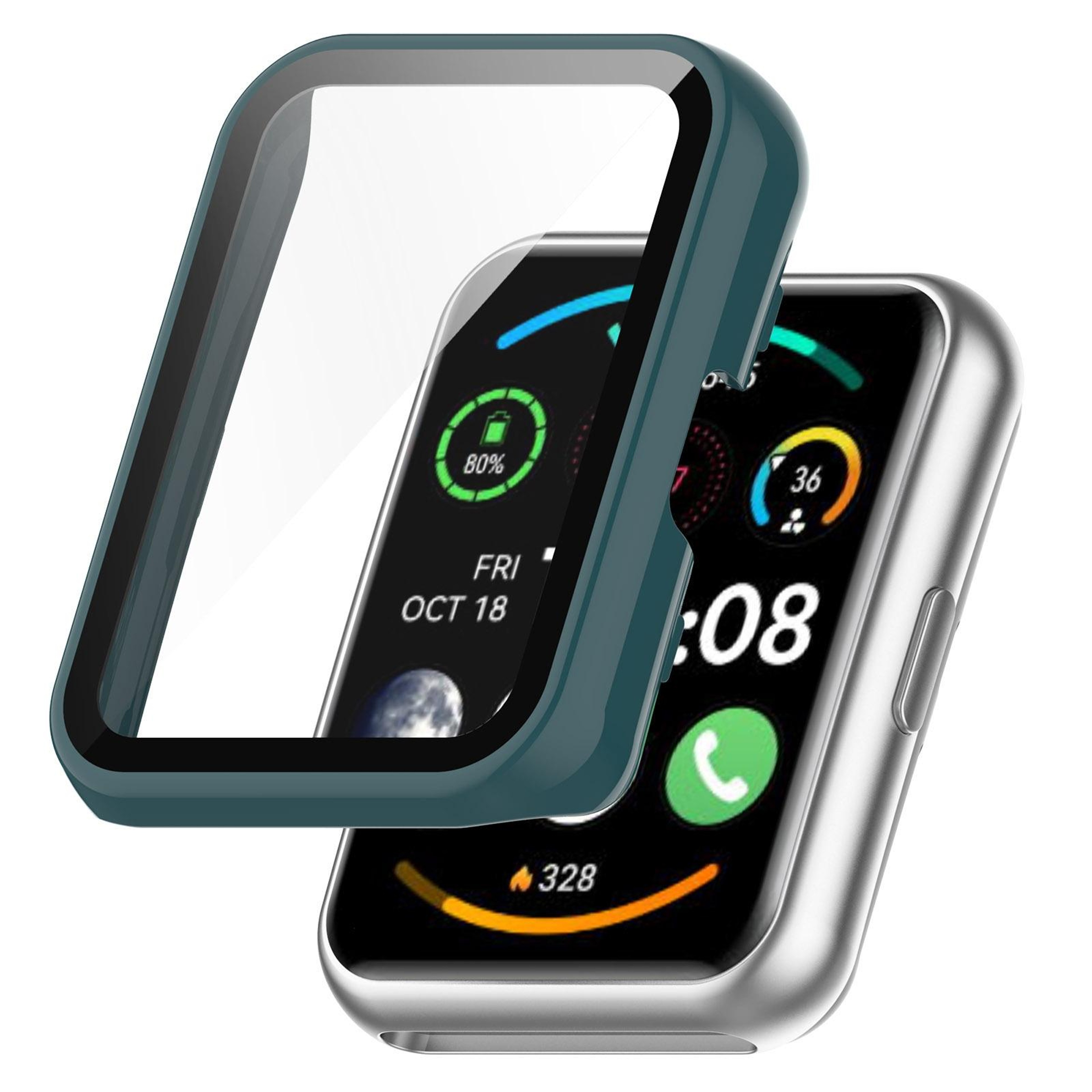 Huawei Watch Fit 2 PC Watch Case with Tempered Glass Screen Protector Full Coverage Protective Cover – view 9