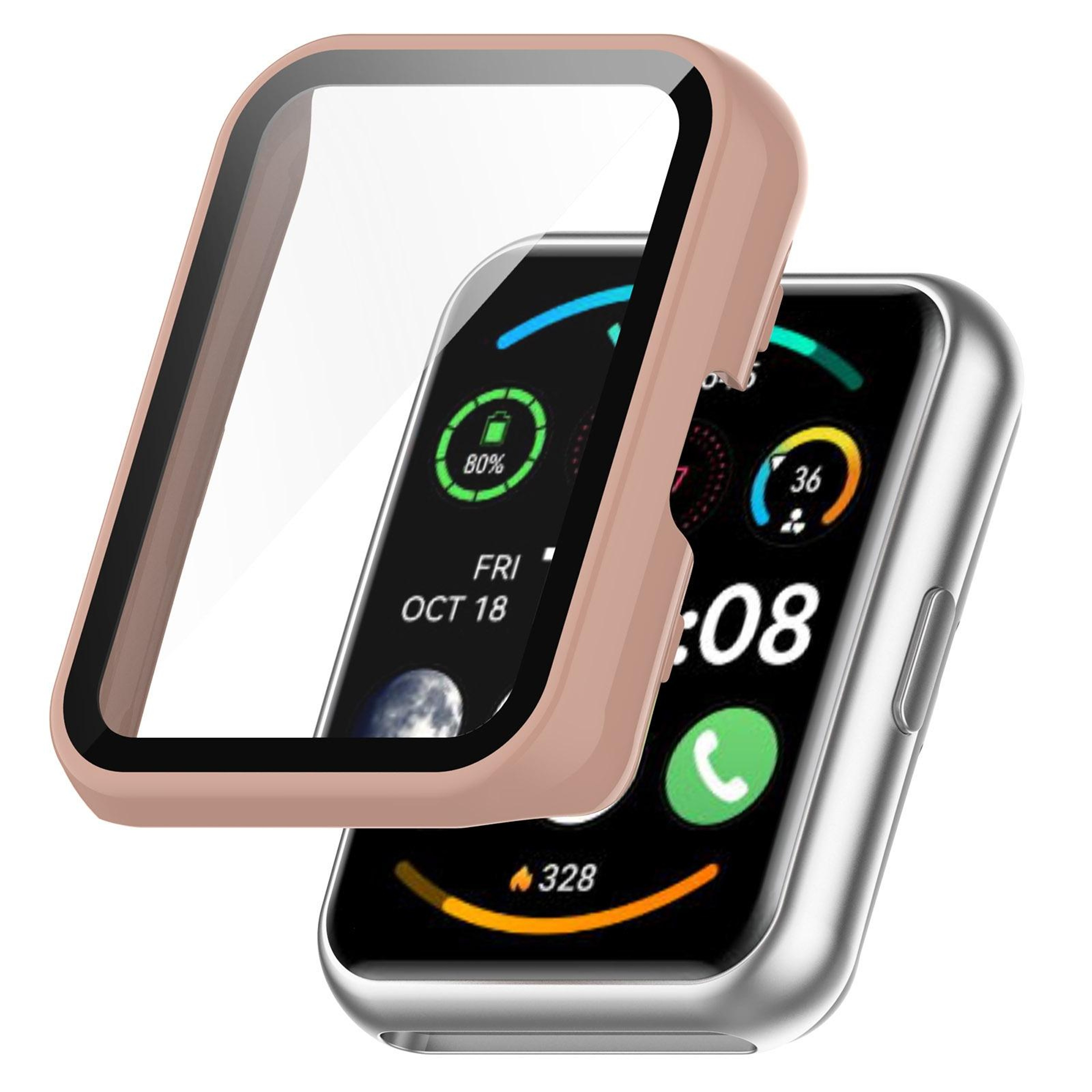 Huawei Watch Fit 2 PC Watch Case with Tempered Glass Screen Protector Full Coverage Protective Cover – view 11