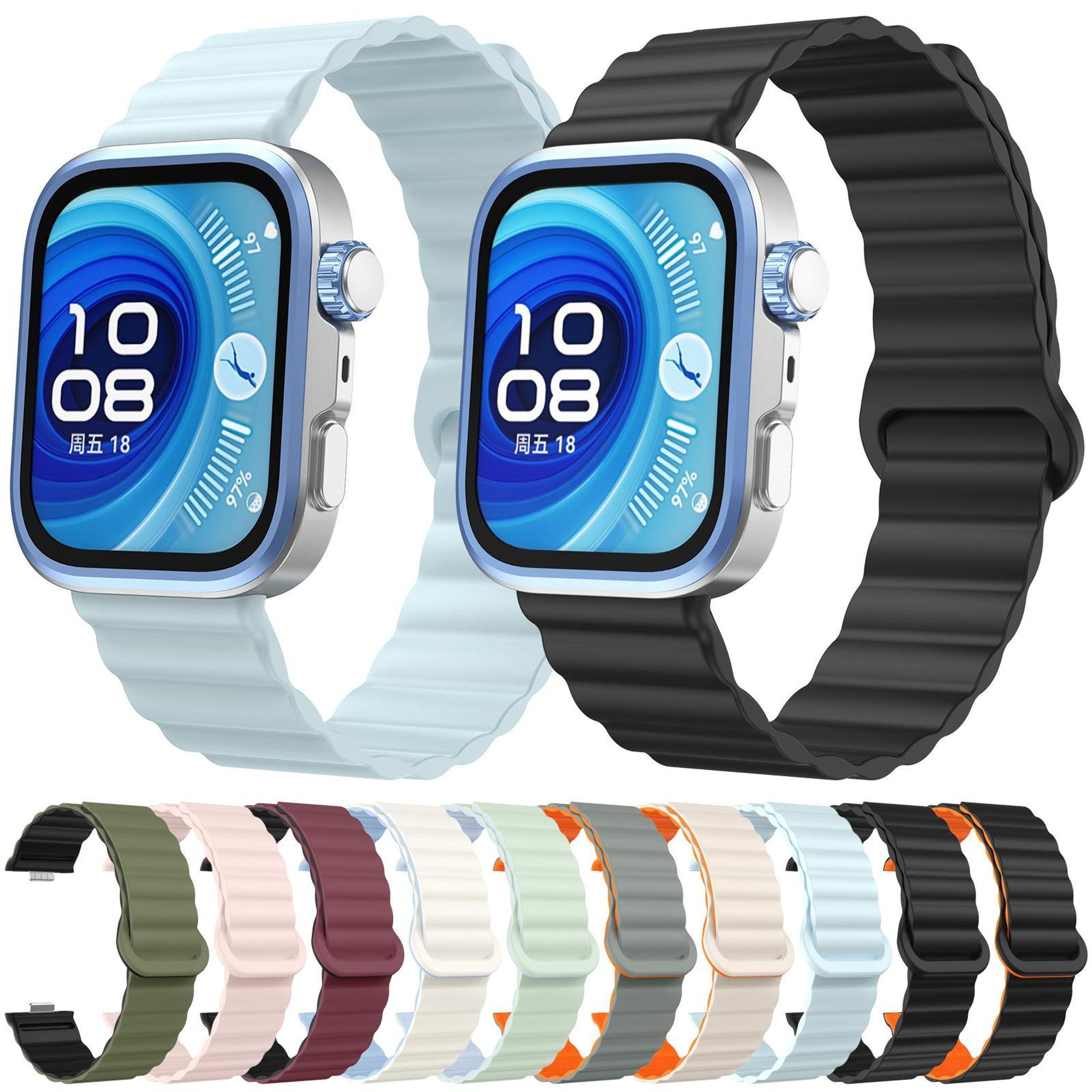 Huawei Watch Fit 5 Fit 5 Pro Fit 4 Magnetic Silicone Watch Band Adjustable Soft Replacement Strap – view 6
