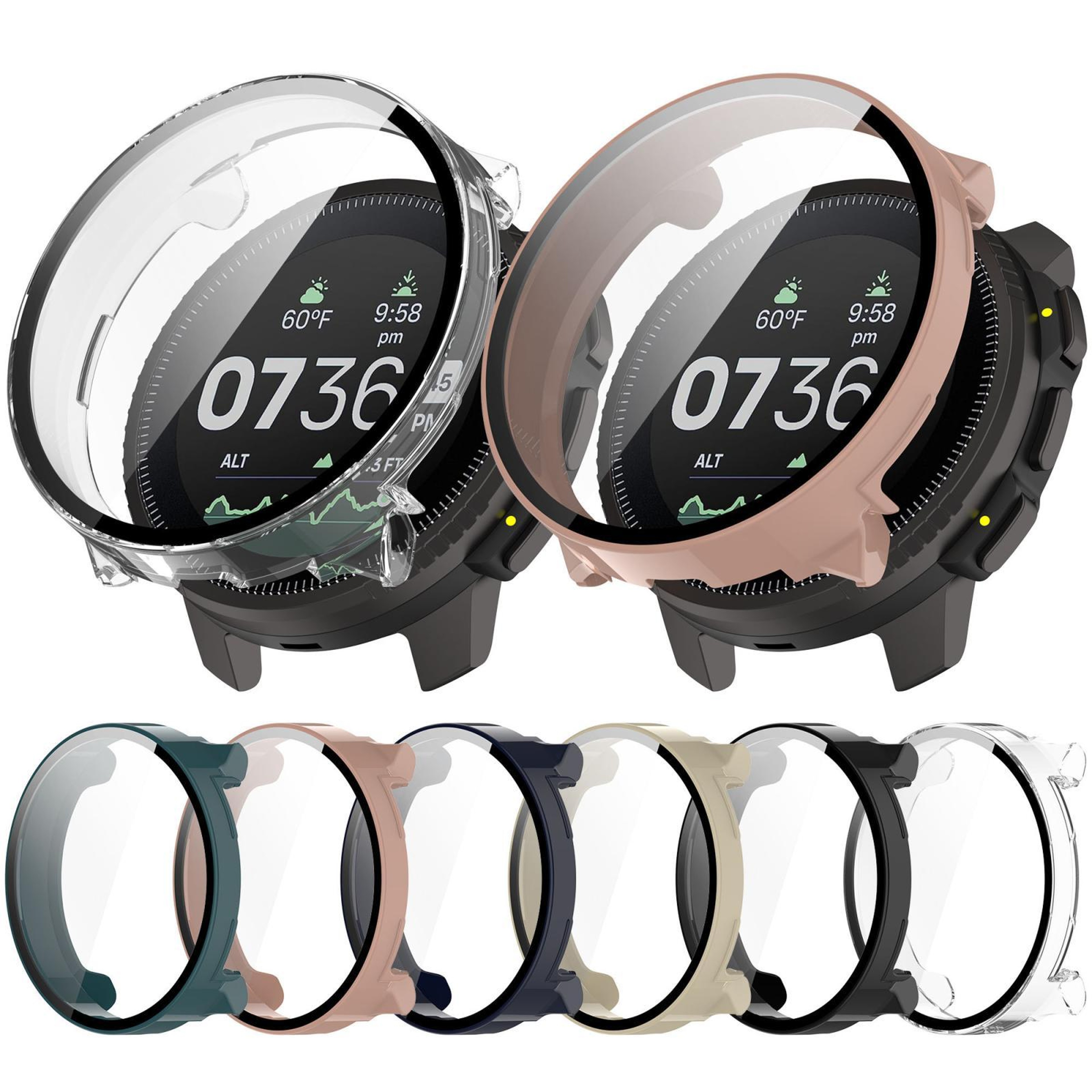Suunto Vertical Protective Case with Tempered Glass PC Full Coverage Screen Protector – view 6