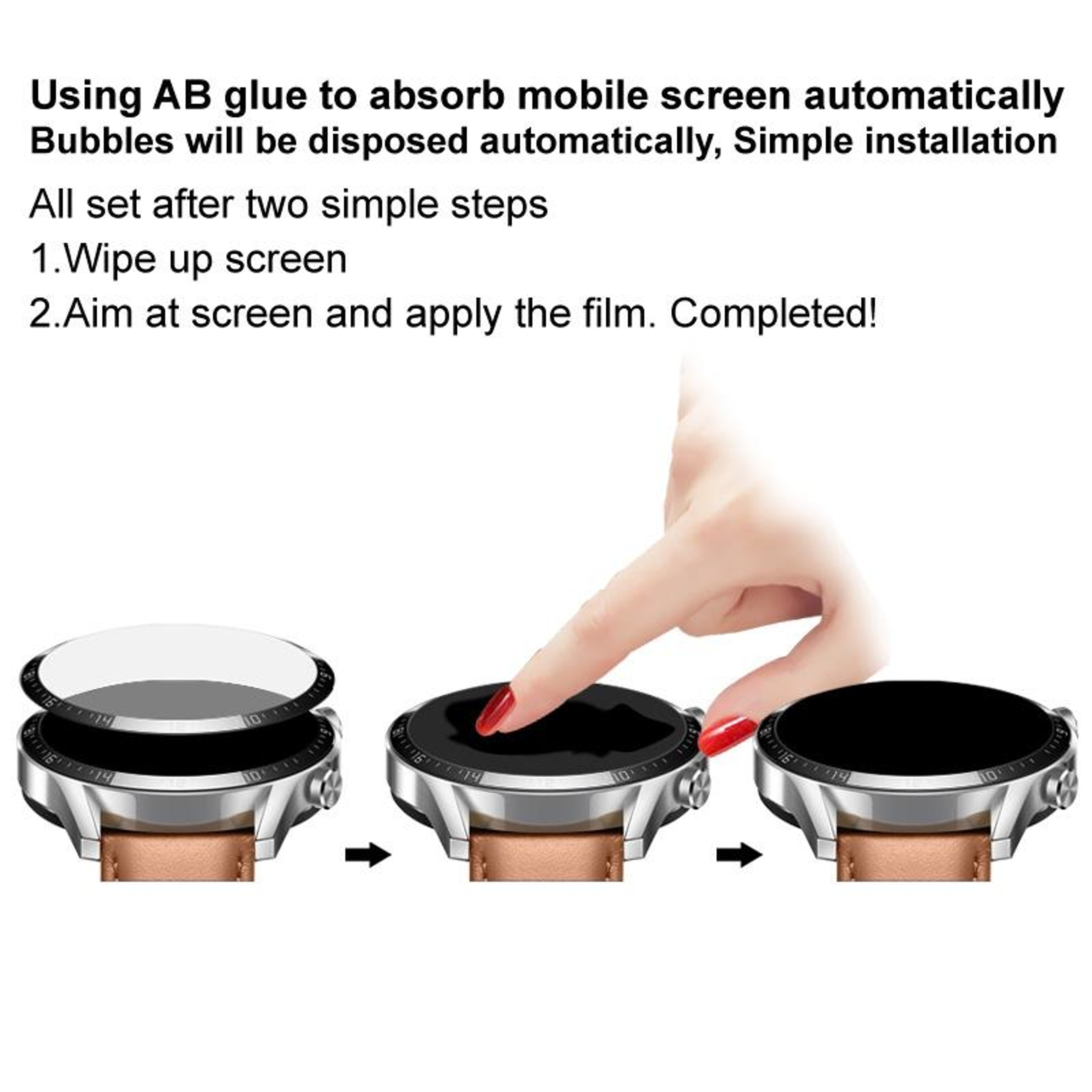 IMAK Google Pixel Watch Screen Protector HD Plexiglass Protective Film Bubble Free – view 6