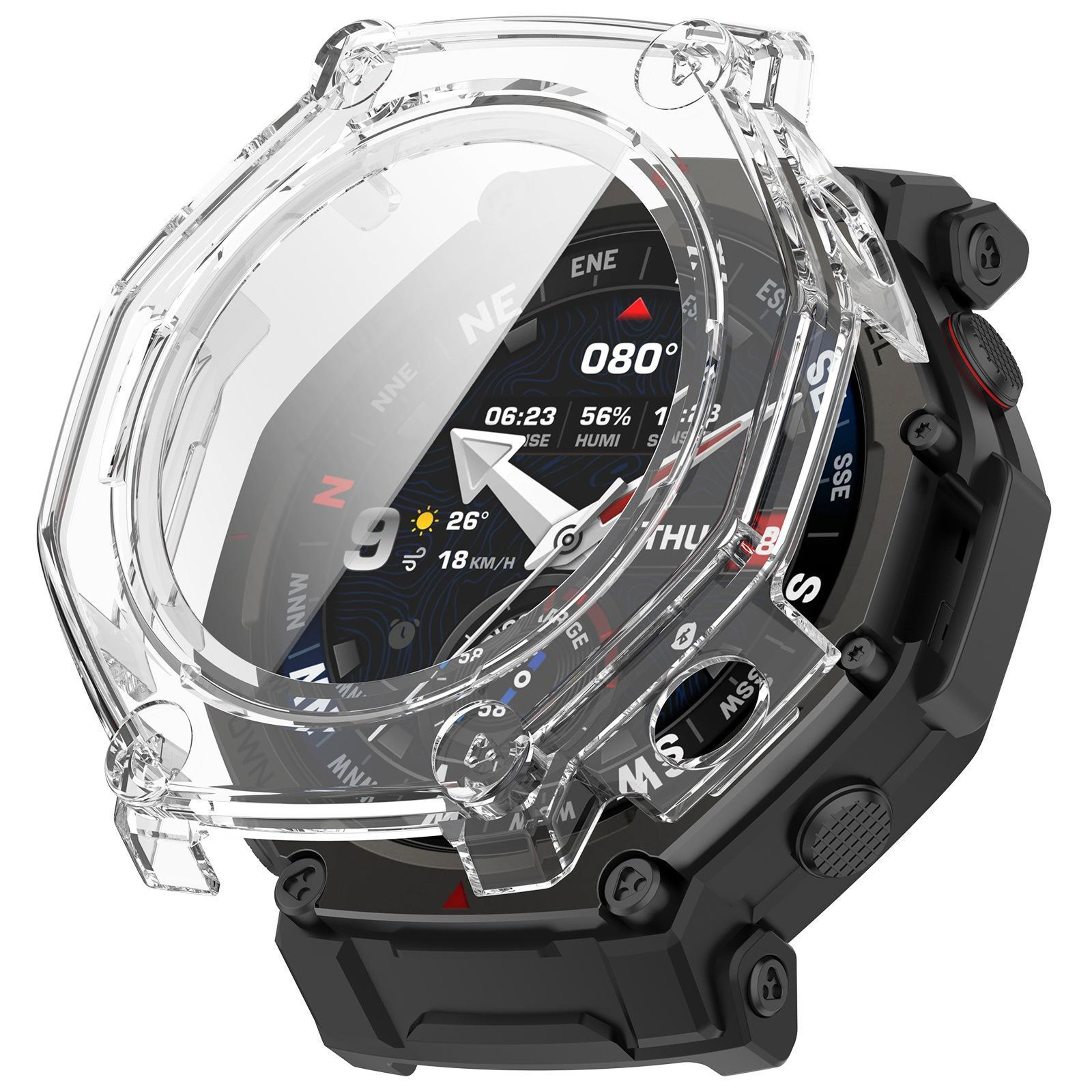Amazfit T Rex 3 Pro 48mm Protective Case with Tempered Glass Screen Protector Full Coverage PC Cover – view 9