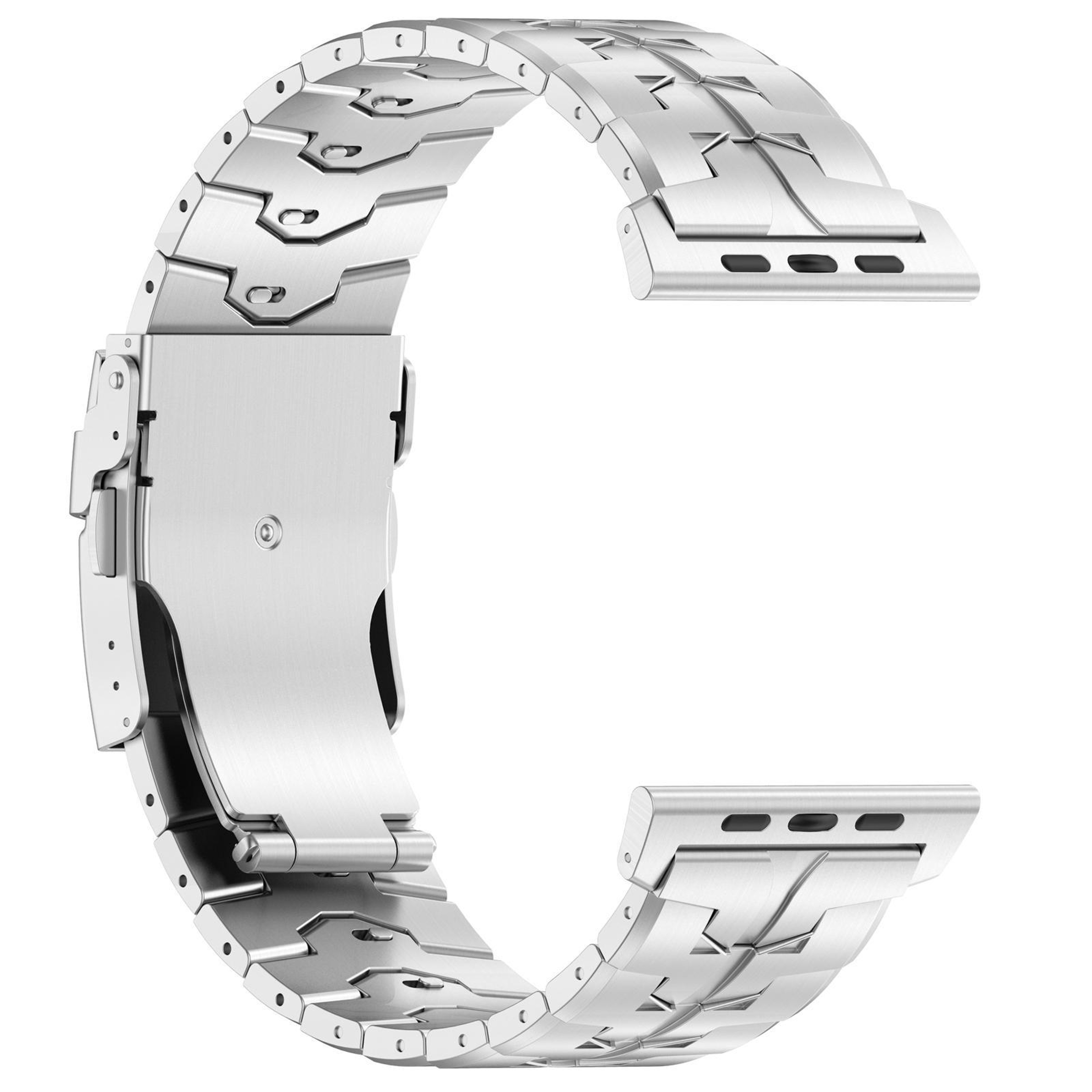 Apple Watch Titanium Watch Band Quick Release Flat Buckle Adjustable Metal Strap – view 3