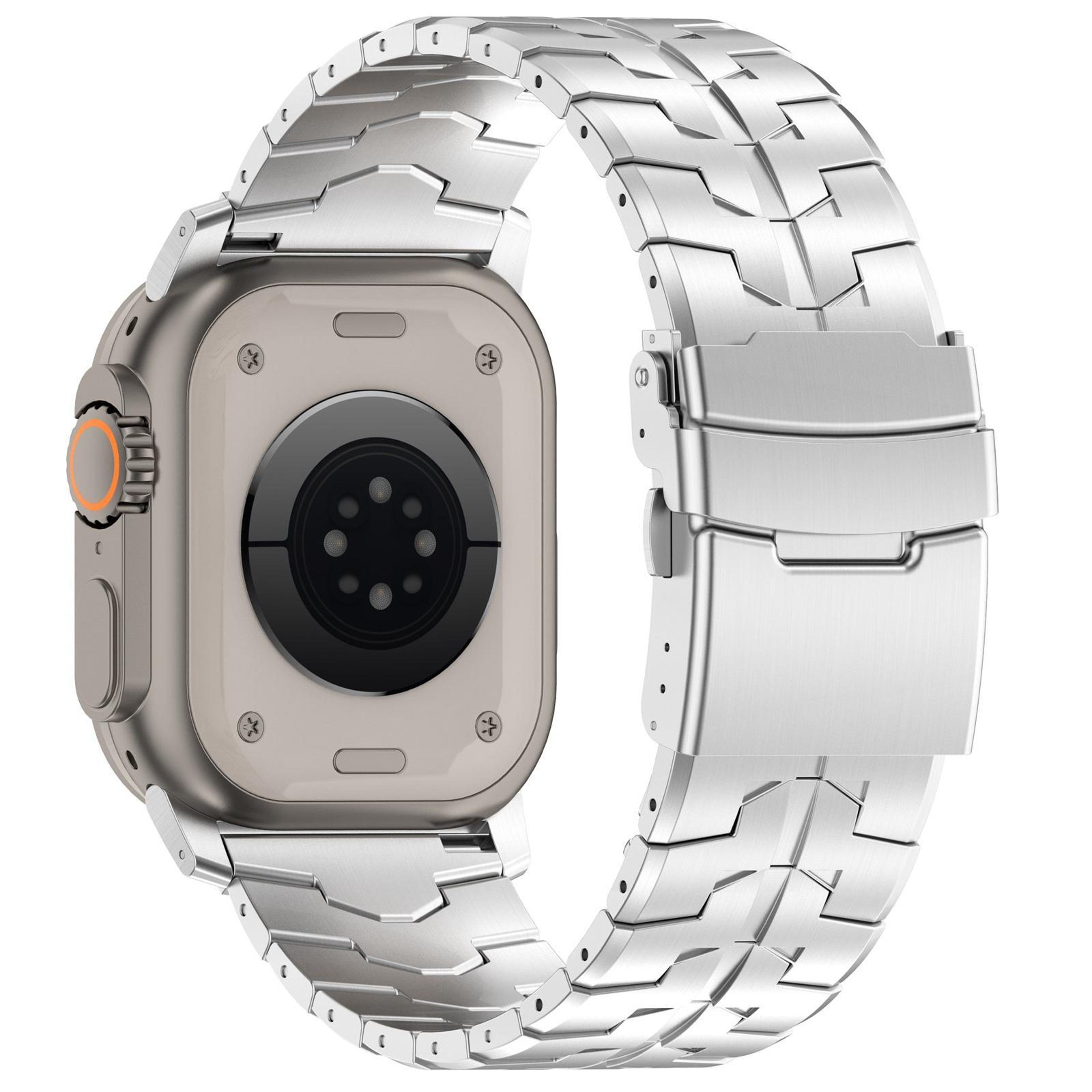 Apple Watch Titanium Watch Band Quick Release Flat Buckle Adjustable Metal Strap – view 5