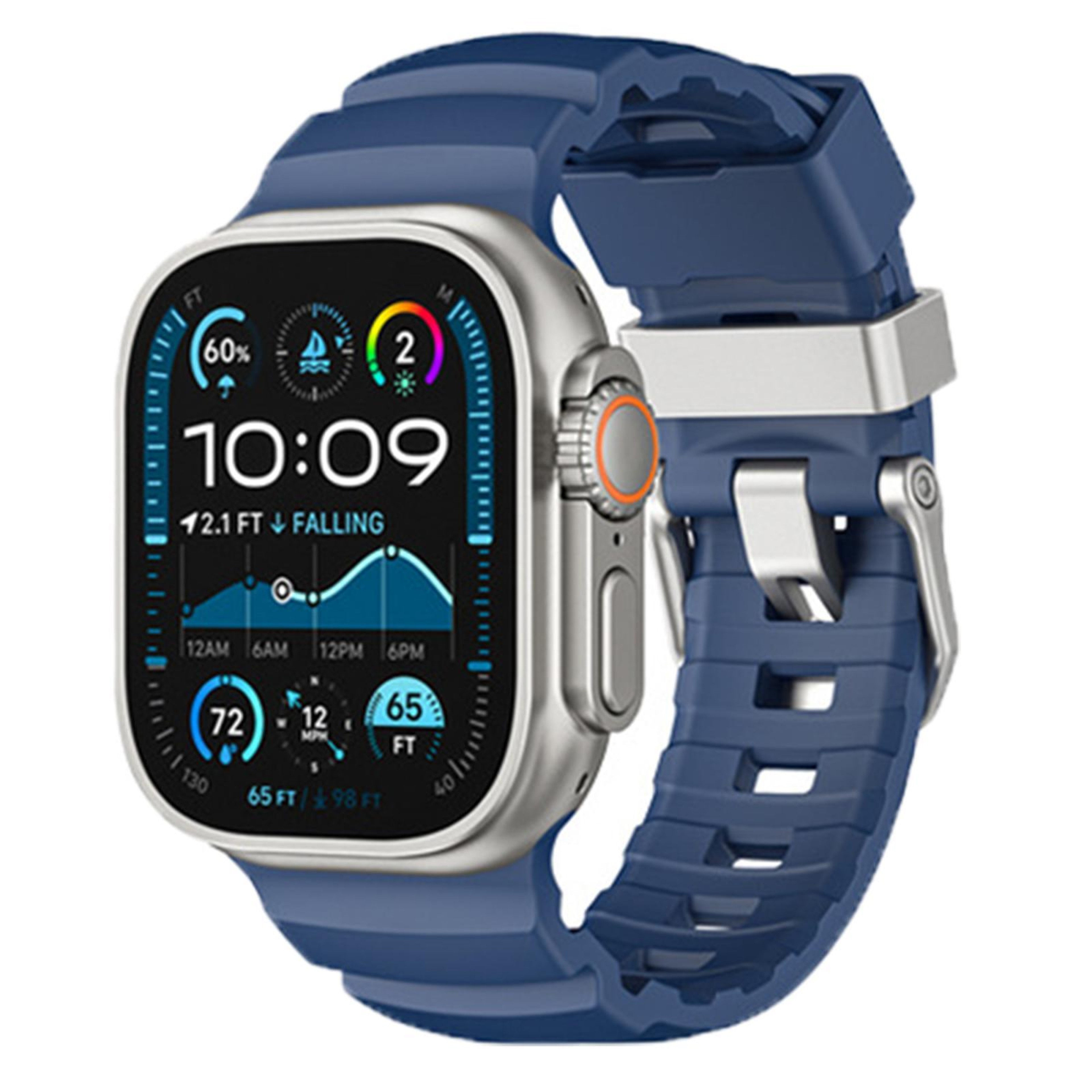 Apple Watch Titanium Buckle Band Fluororubber Field Strap – view 8