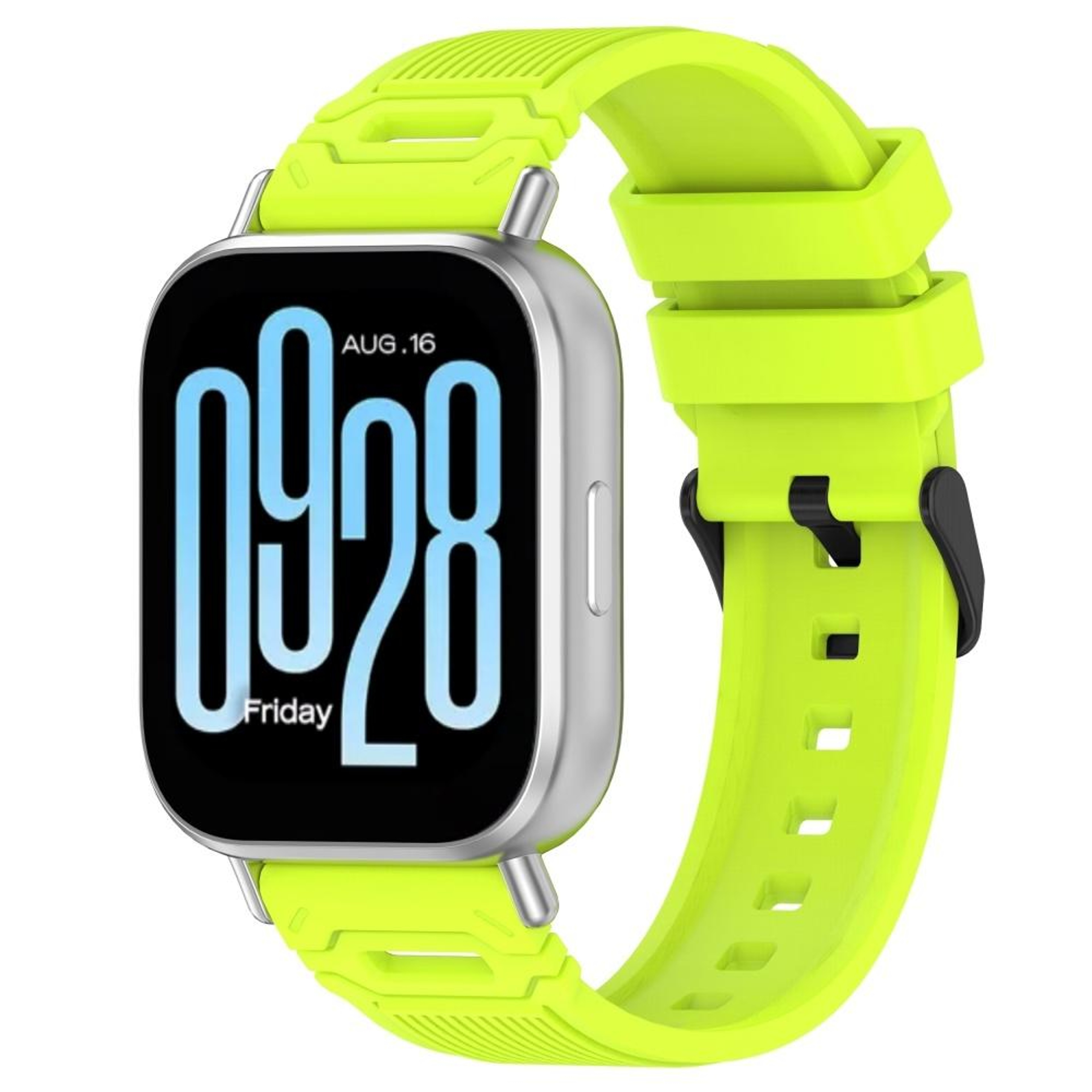 Xiaomi Watch 22mm Silicone Watch Band Vertical Pattern Quick Release Replacement Strap With Black B 15