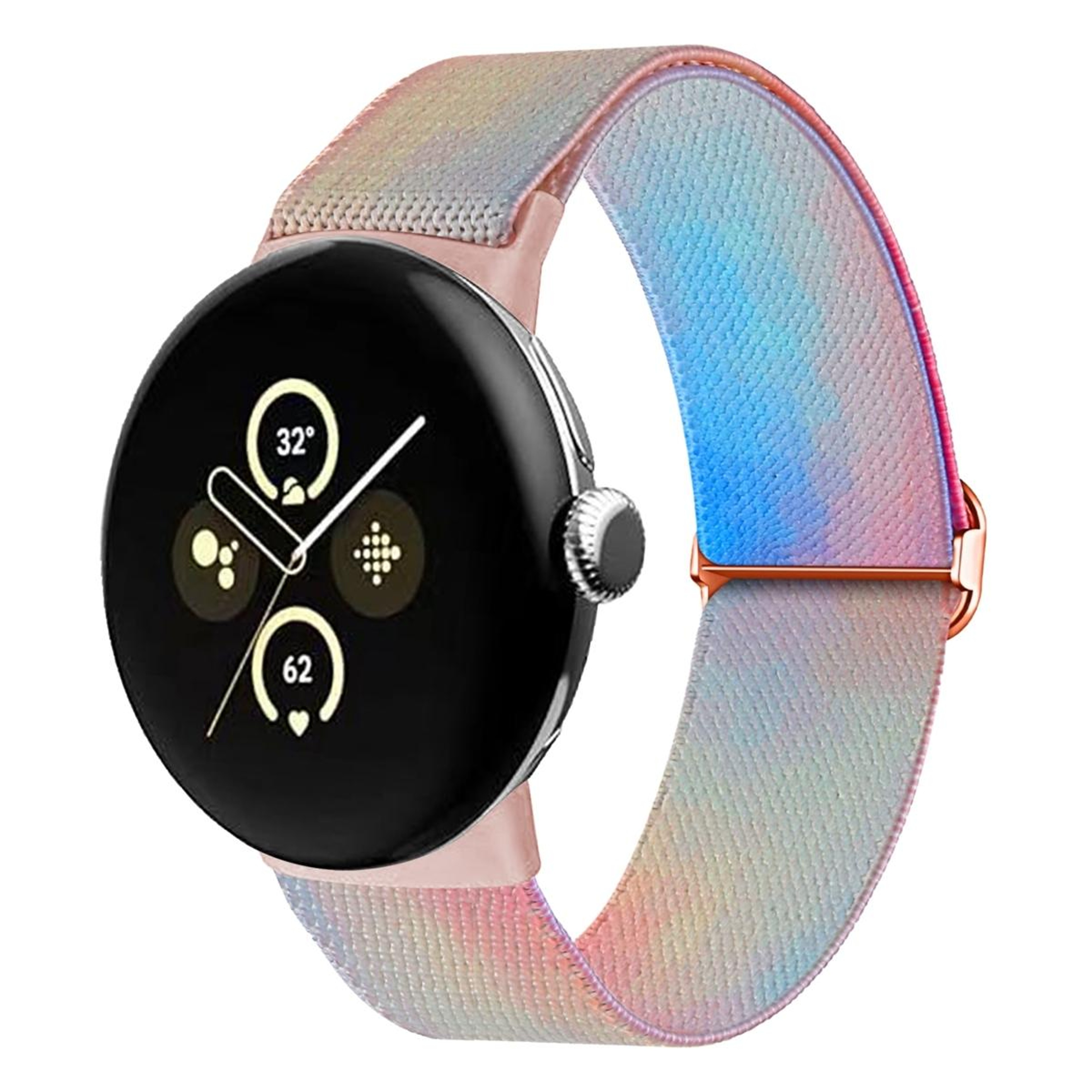 Google Pixel Watch 4 3 2 1 Braided Nylon Watch Band Adjustable Colorful Replacement Strap 0