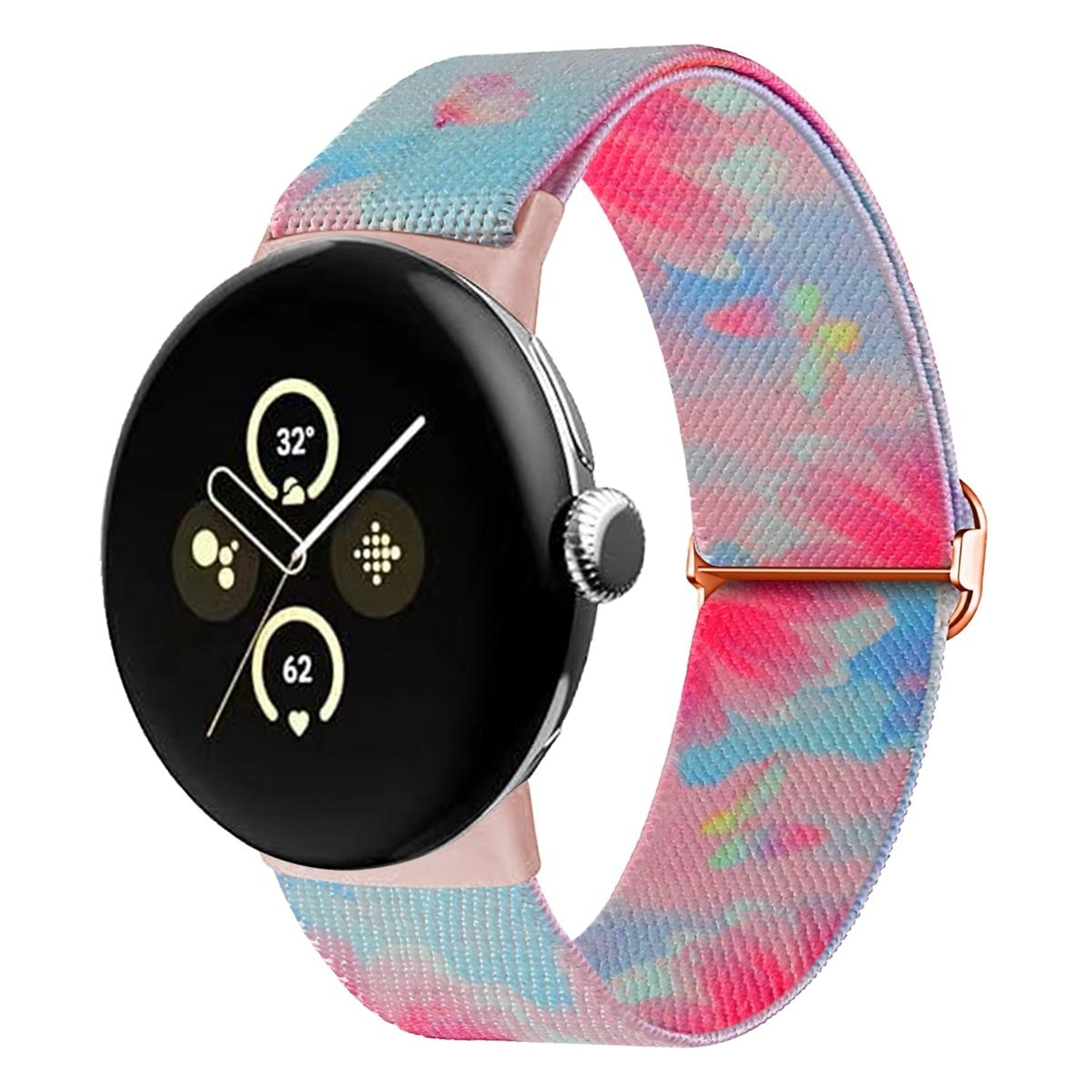 Google Pixel Watch 4 3 2 1 Braided Nylon Watch Band Adjustable Colorful Replacement Strap 9