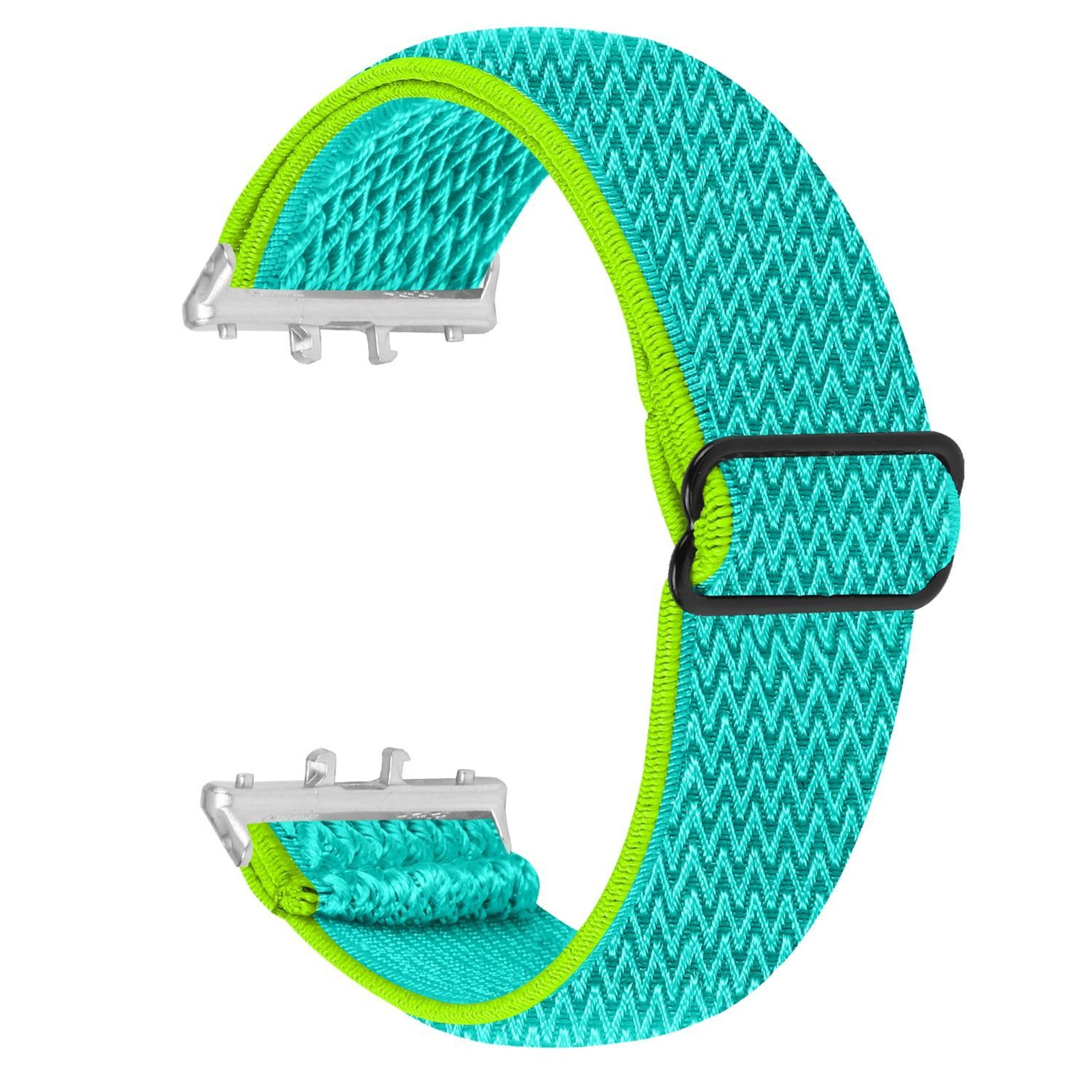 Honor Watch X5 Elastic Nylon Watch Band Wave Pattern Woven Watch Strap With Silver Connector 12