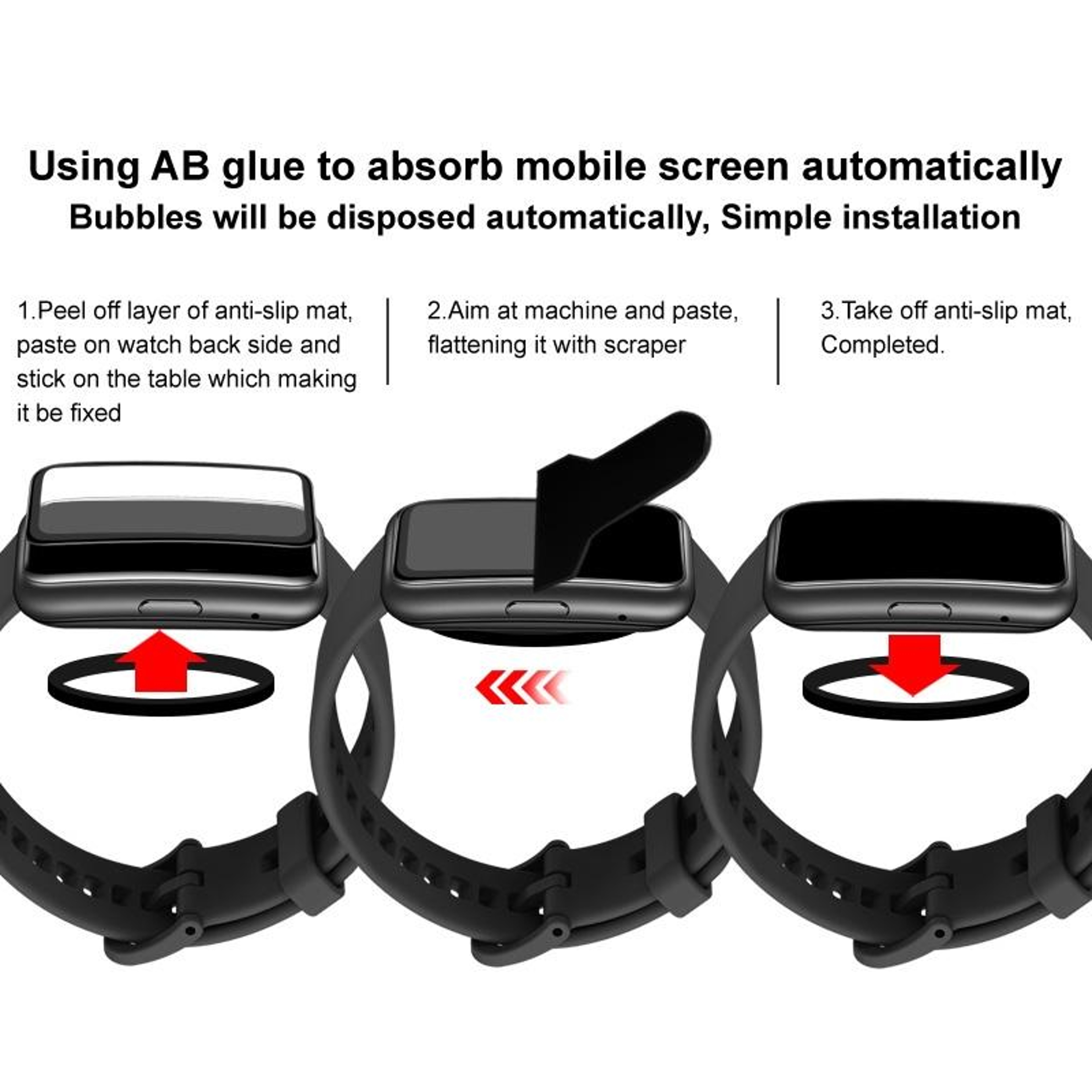 Imak Honor Watch 4 Screen Protector HD Plexiglass Protective Film Scratch Resistant 4