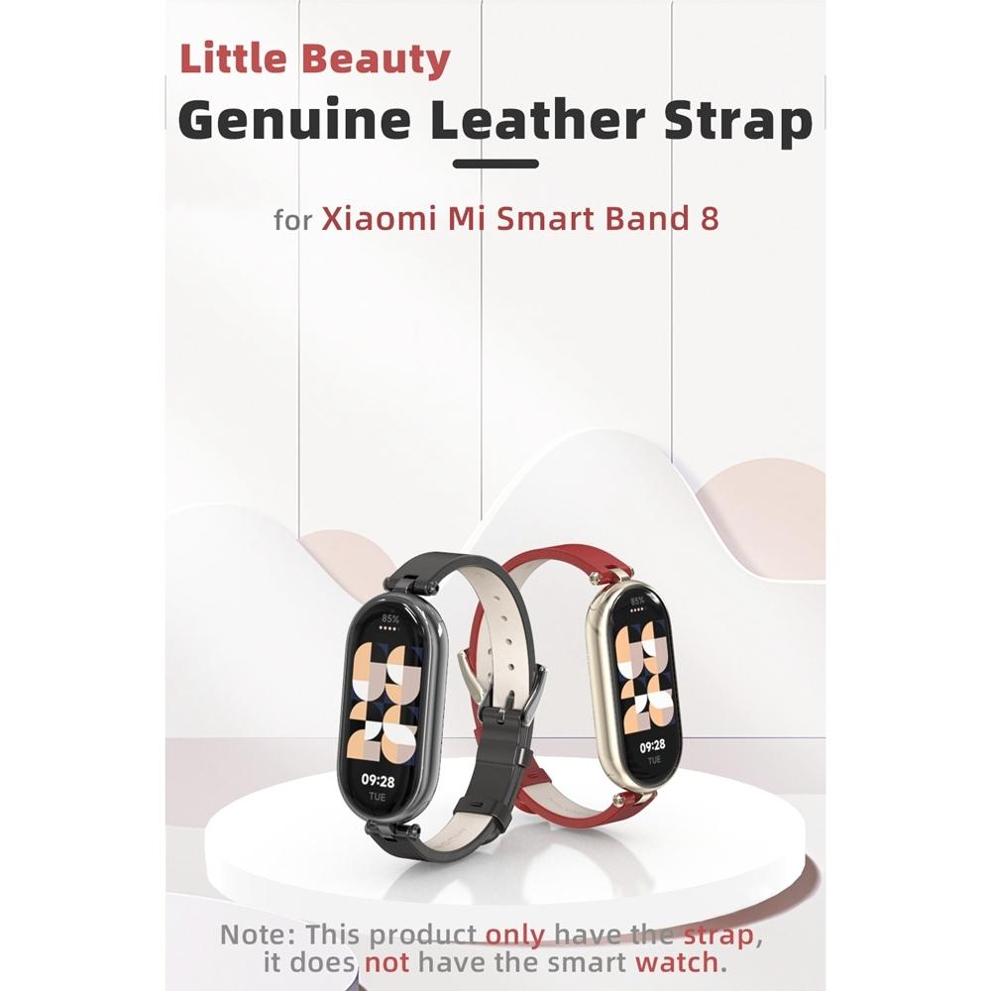 Mijobs Xiaomi Smart Band 10 Strap Genuine Leather Replacement Band for Xiaomi Smart Band 10 9 8 – view 5