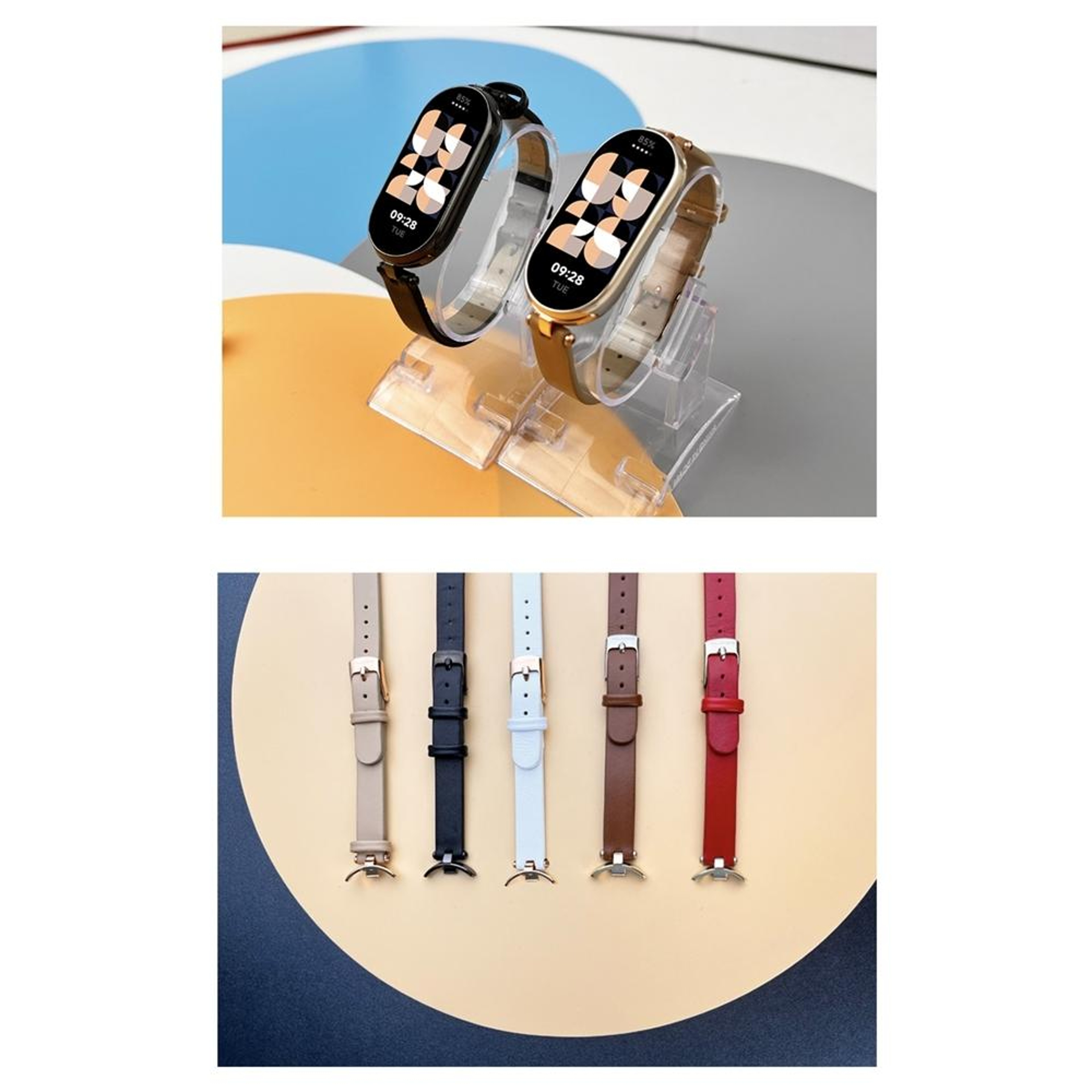 Mijobs Xiaomi Smart Band 10 Strap Genuine Leather Replacement Band for Xiaomi Smart Band 10 9 8 – view 8