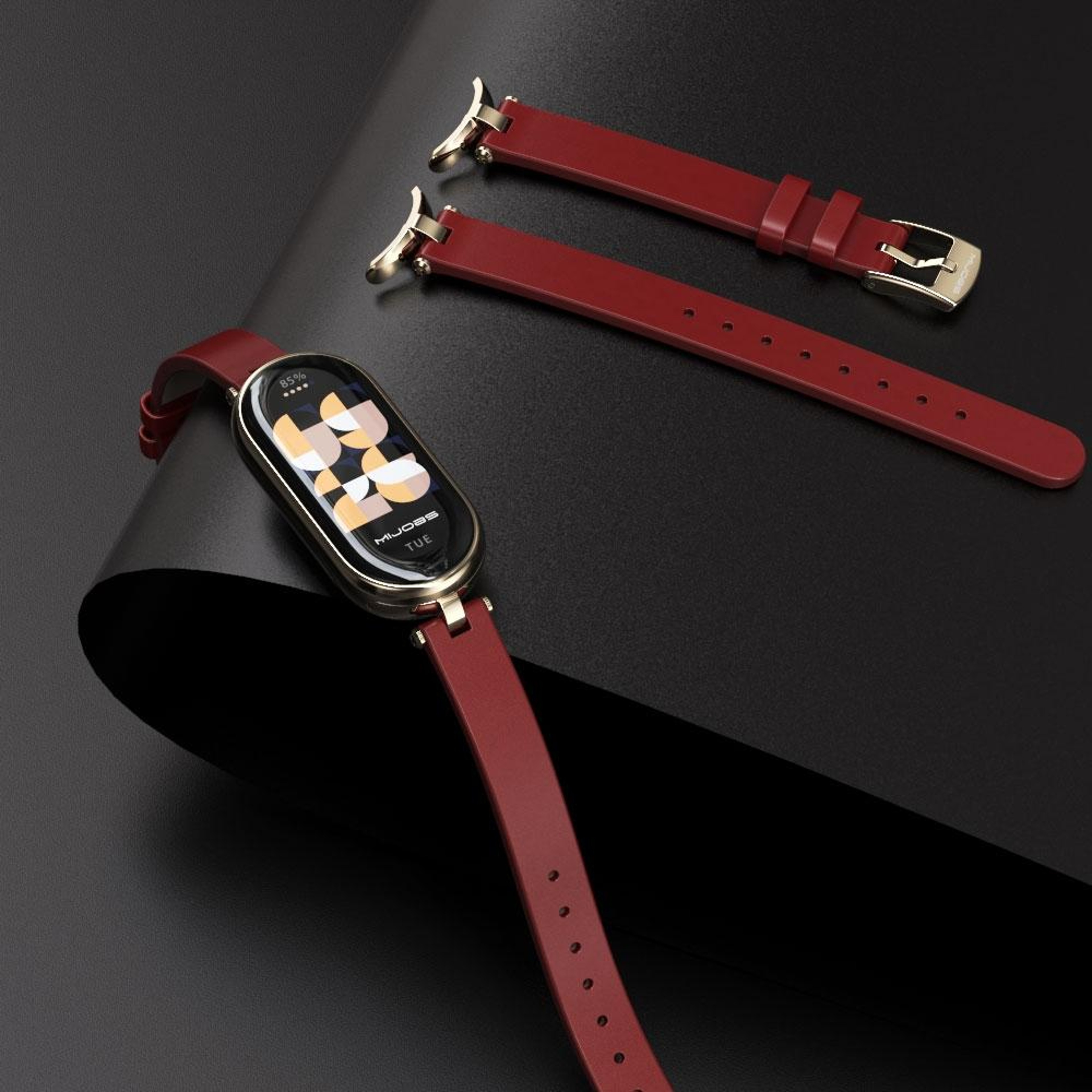 Mijobs Xiaomi Smart Band 10 Strap Genuine Leather Replacement Band for Xiaomi Smart Band 10 9 8 – view 9