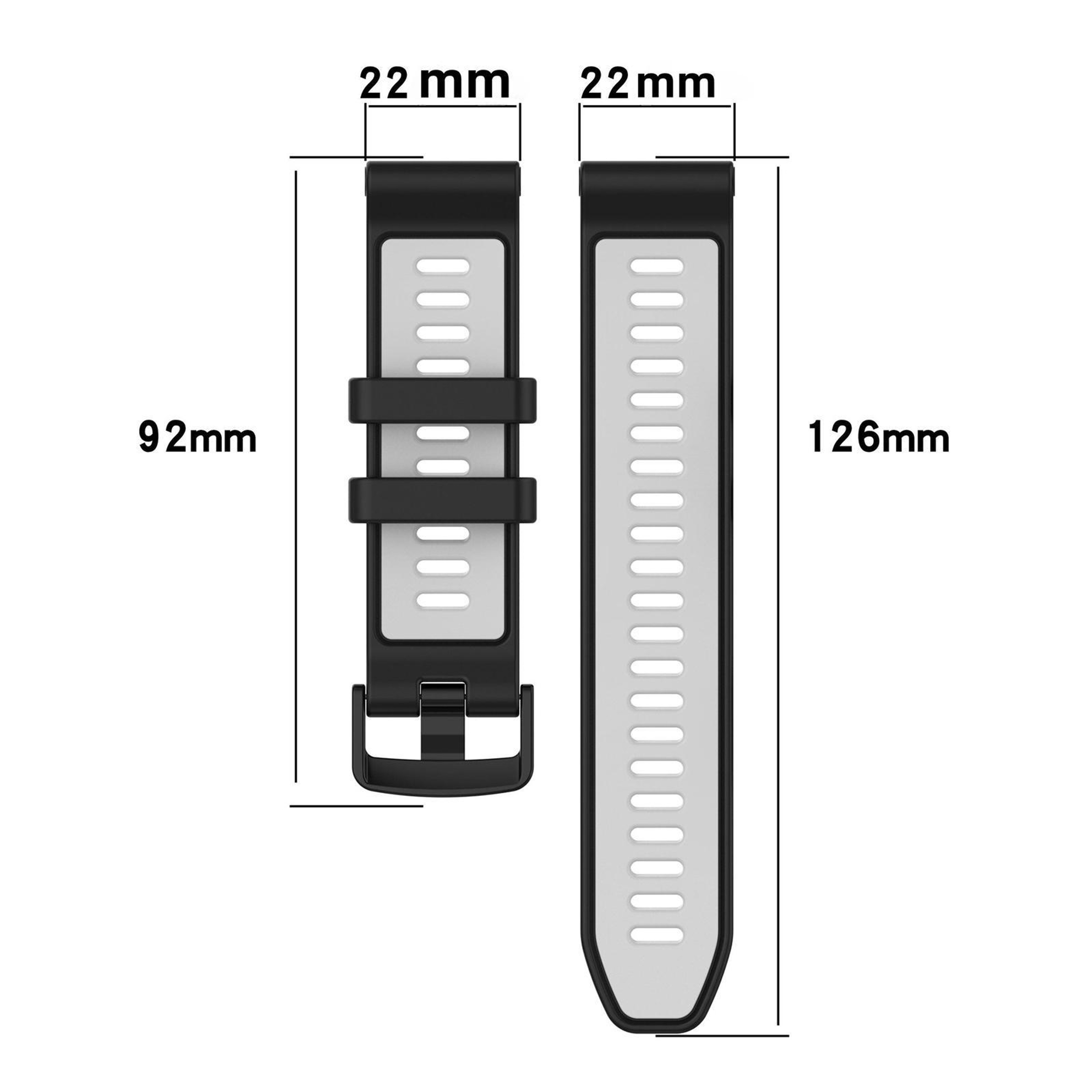 Garmin Forerunner 965 Silicone Watch Band Two Color Replacement Strap For Garmin Smartwatches 7