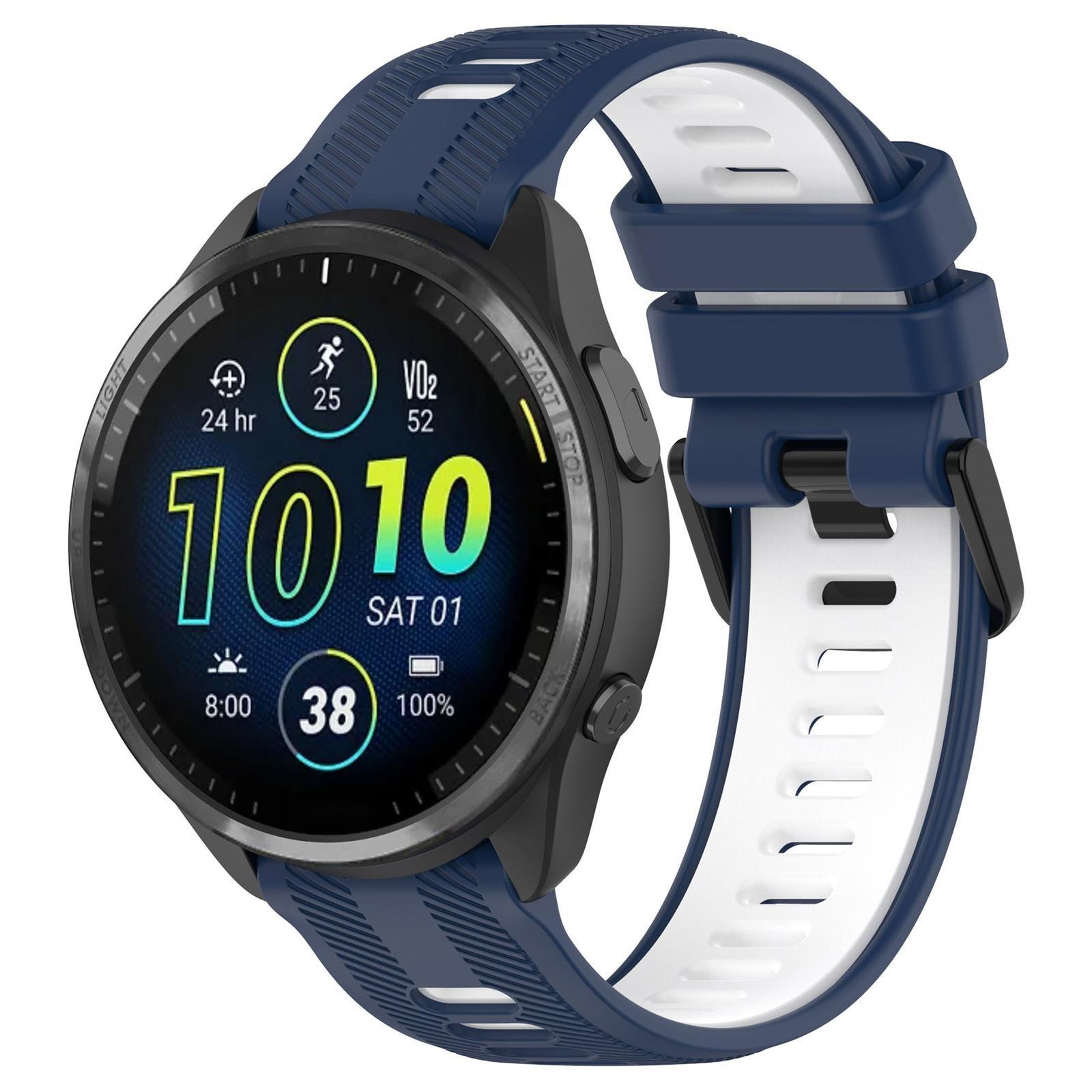Garmin Forerunner 965 Silicone Watch Band Two Color Replacement Strap For Garmin Smartwatches 16