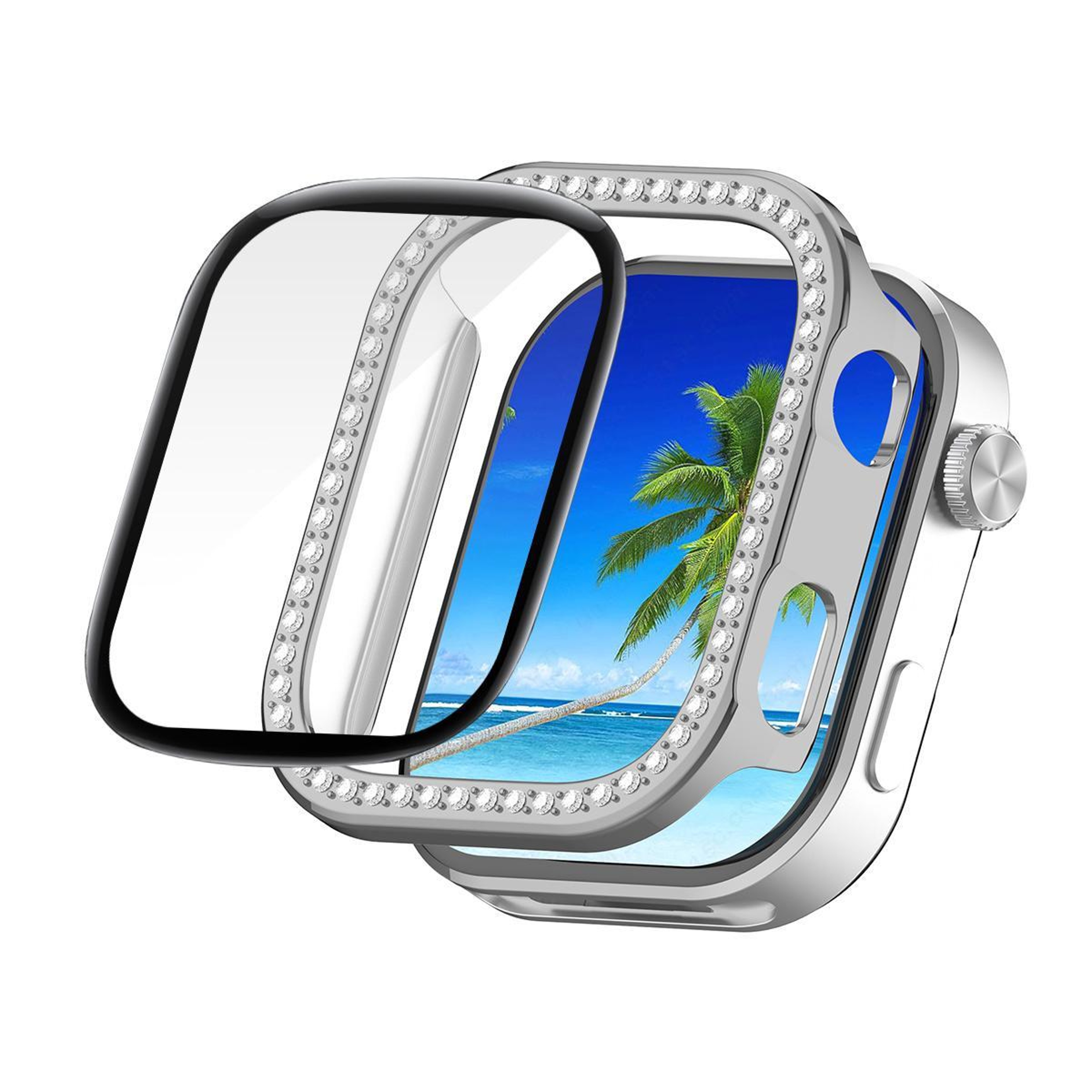 ENKAY Hat Prince Redmi Watch 6 Case With Screen Protector Full Coverage Diamond PC Cover 0