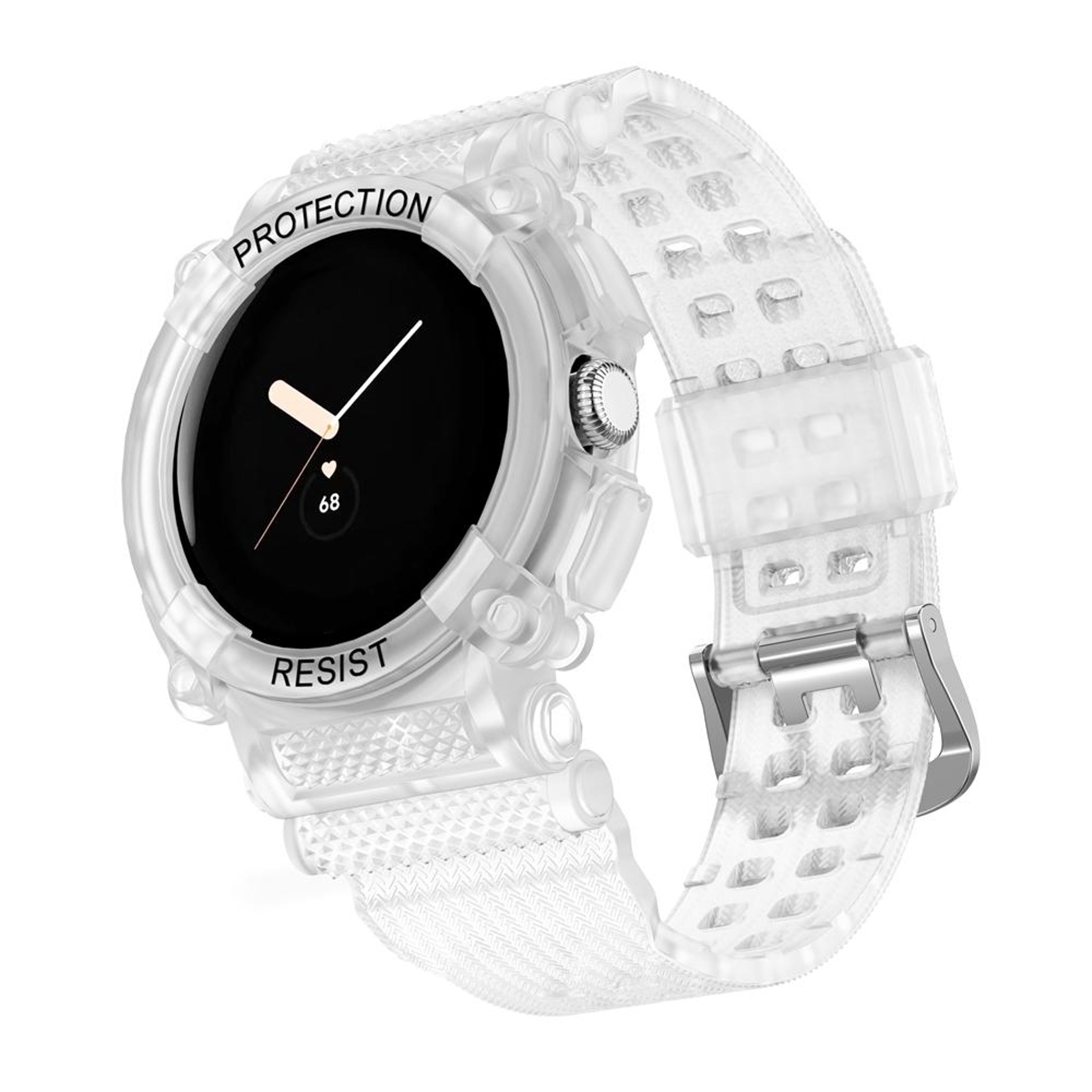 Google Pixel Watch Silicone Watch Band Three Proof Integrated Replacement Strap – view 1