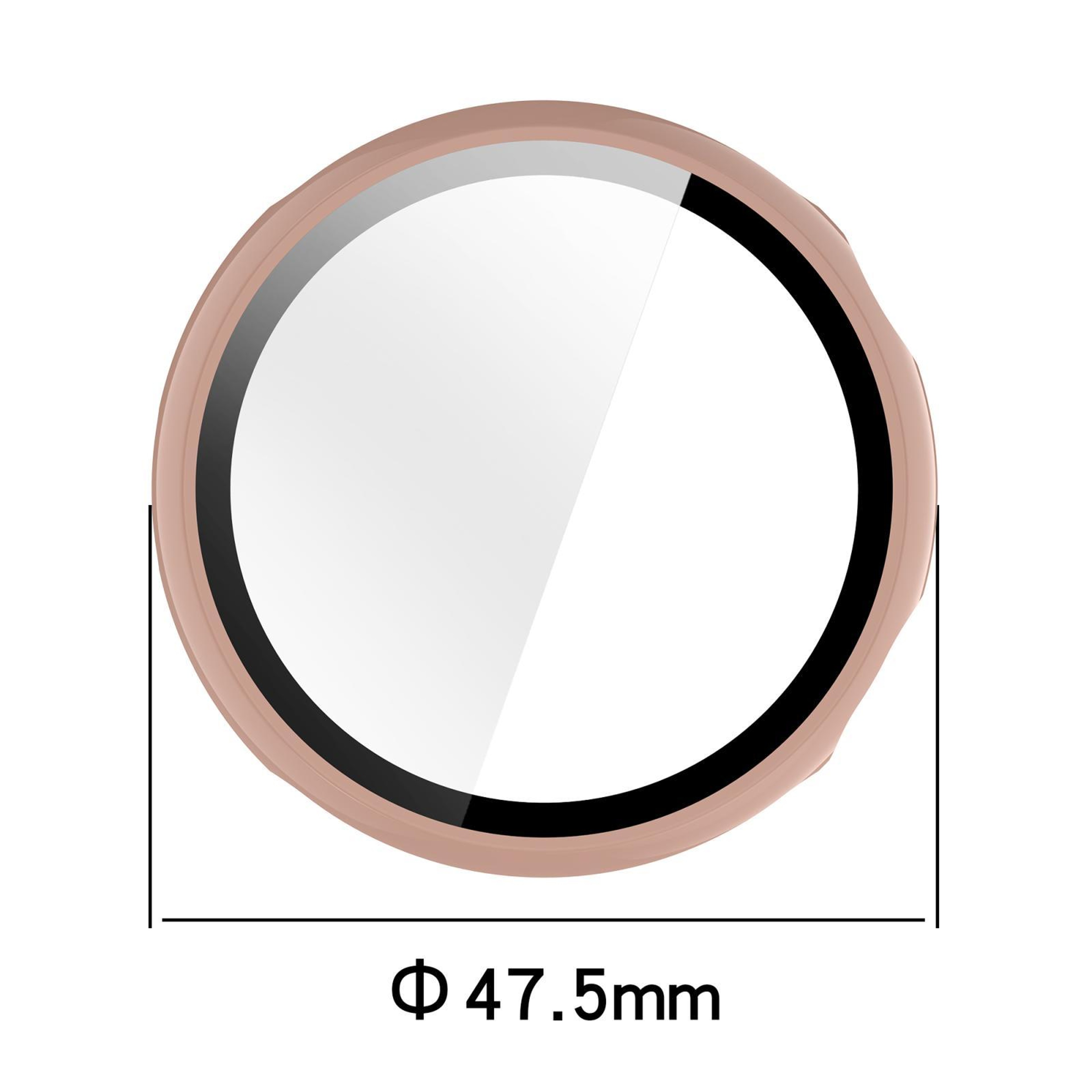 Vivo Watch 5 Protective Case With Tempered Glass Screen Protector Full Coverage PC Cover 9