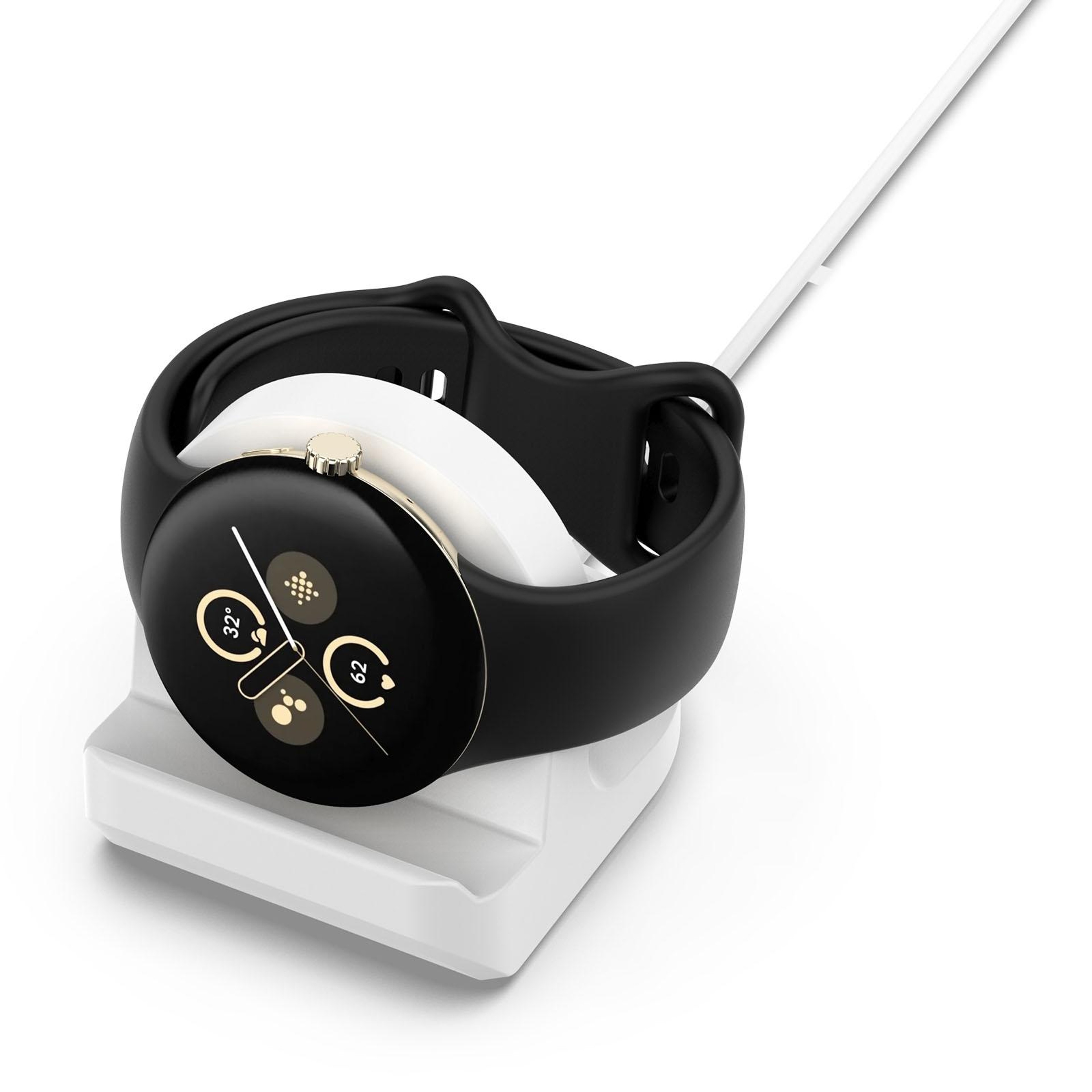 Google Pixel Watch 2 Charging Dock Silicone Charging Stand With Magnetic Charger Cable 8