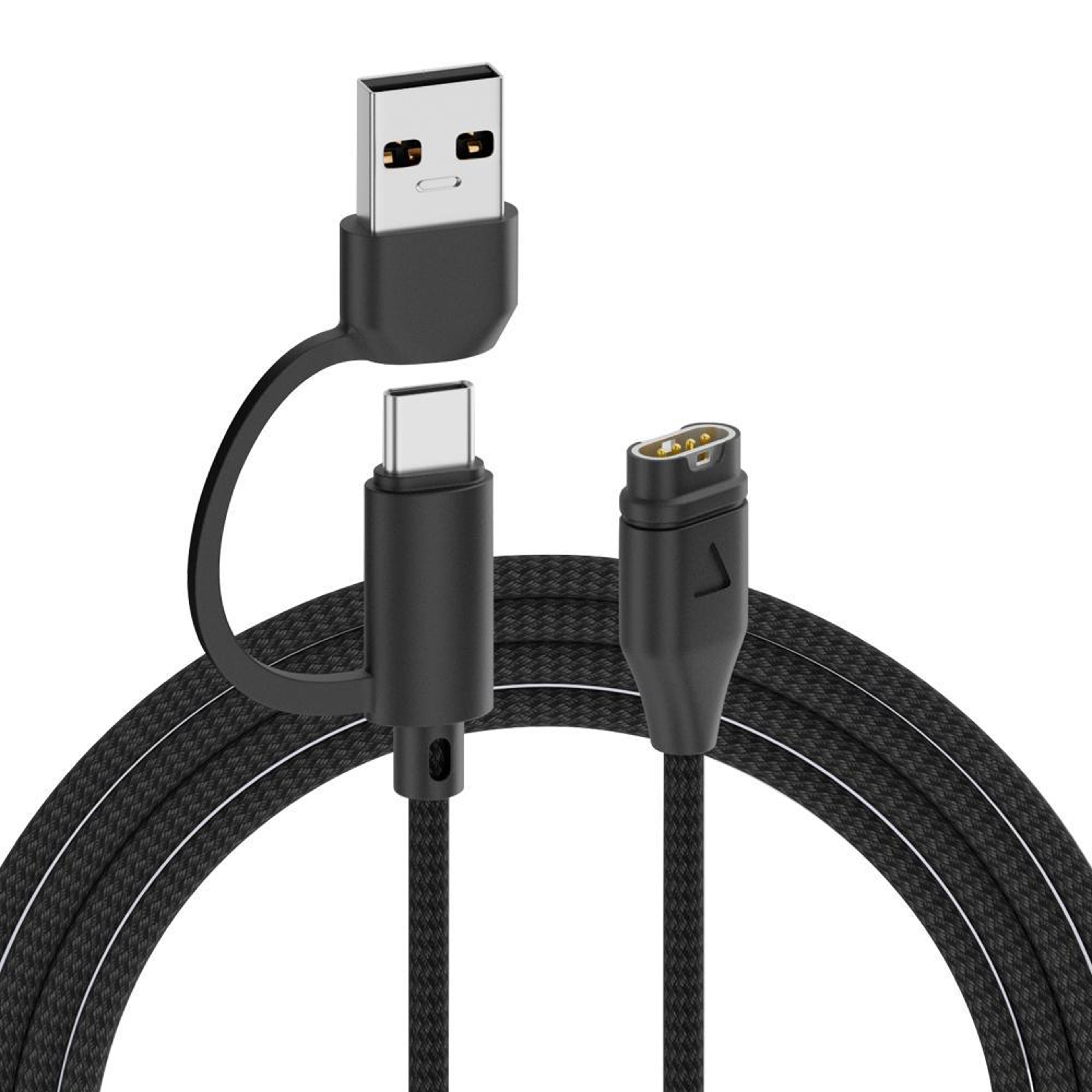 Garmin Watch Charger 2 In 1 USB C USB A Charging Cable Fast Charging Braided Cable 0
