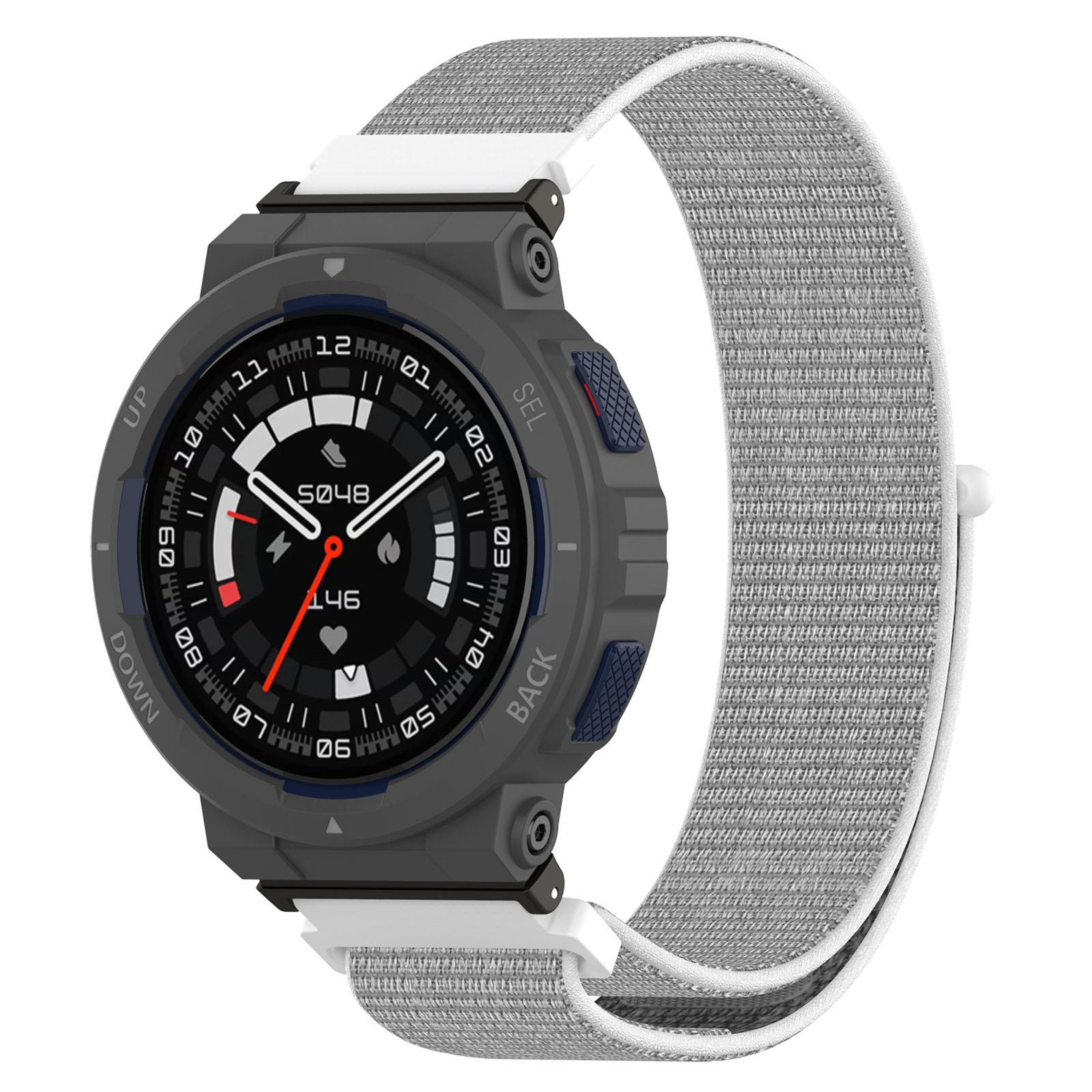 For Amazfit Active Edge Nylon Watch Band Breathable Hook and Loop Strap Replacement – view 1