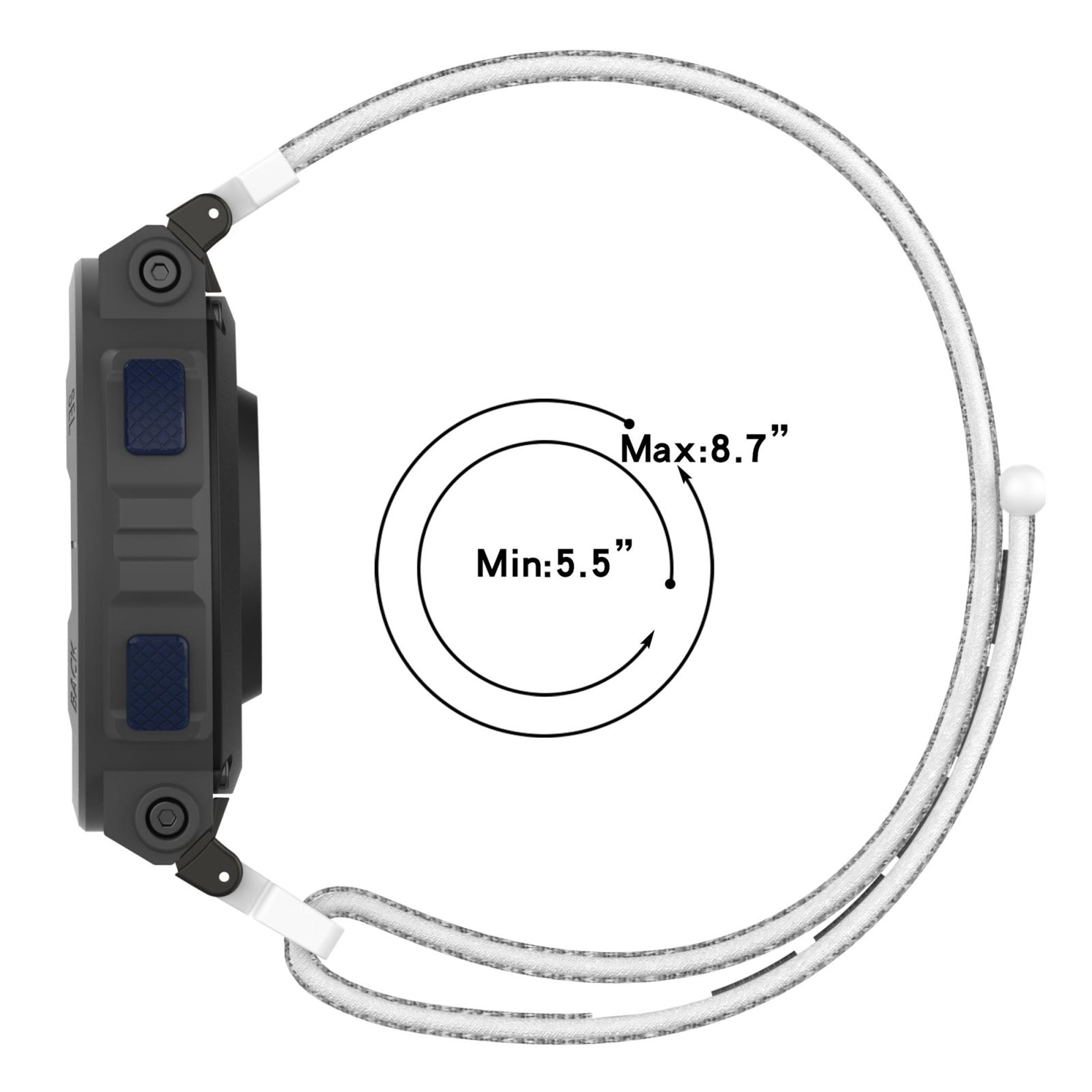 For Amazfit Active Edge Nylon Watch Band Breathable Hook and Loop Strap Replacement – view 7