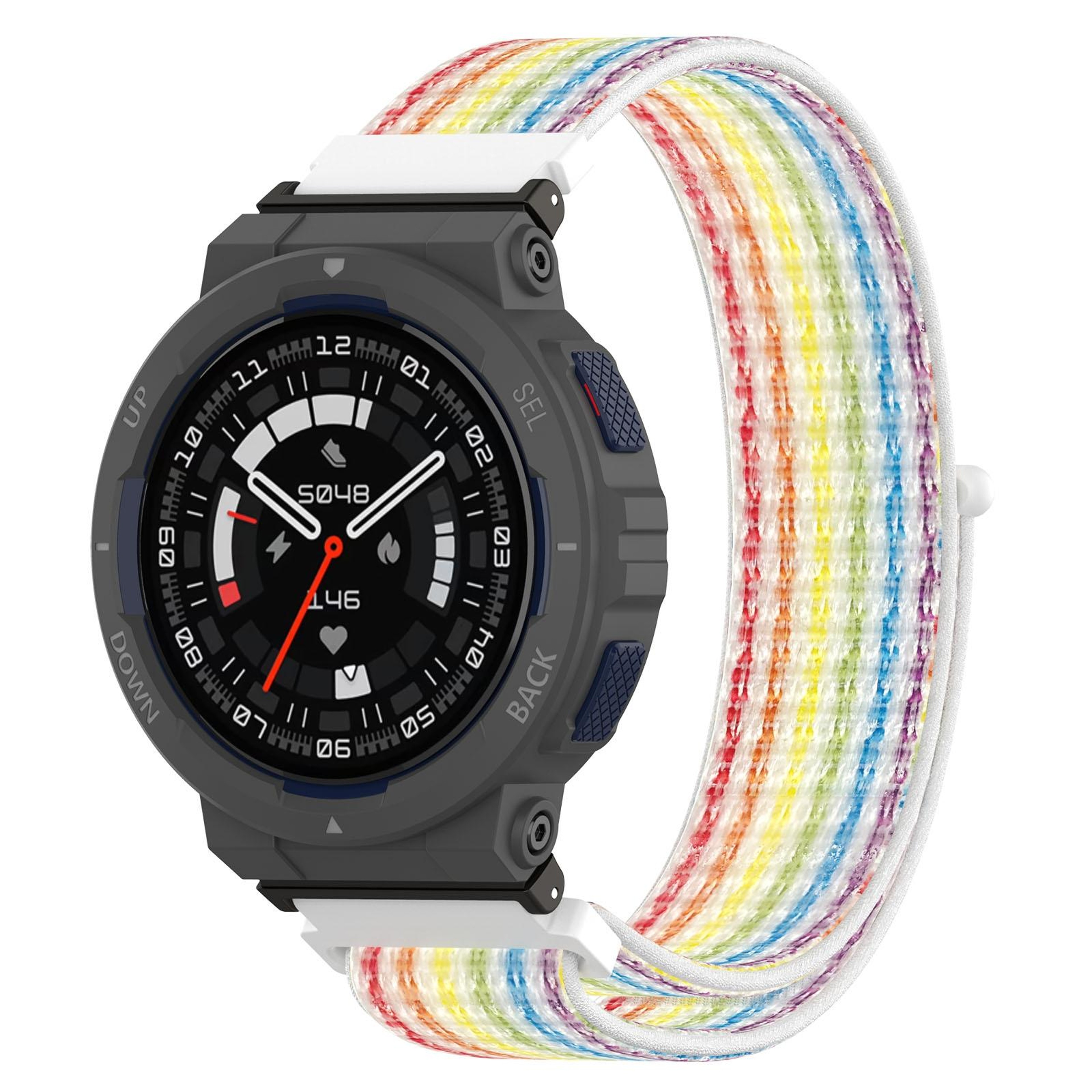 For Amazfit Active Edge Nylon Watch Band Breathable Hook and Loop Strap Replacement – view 8