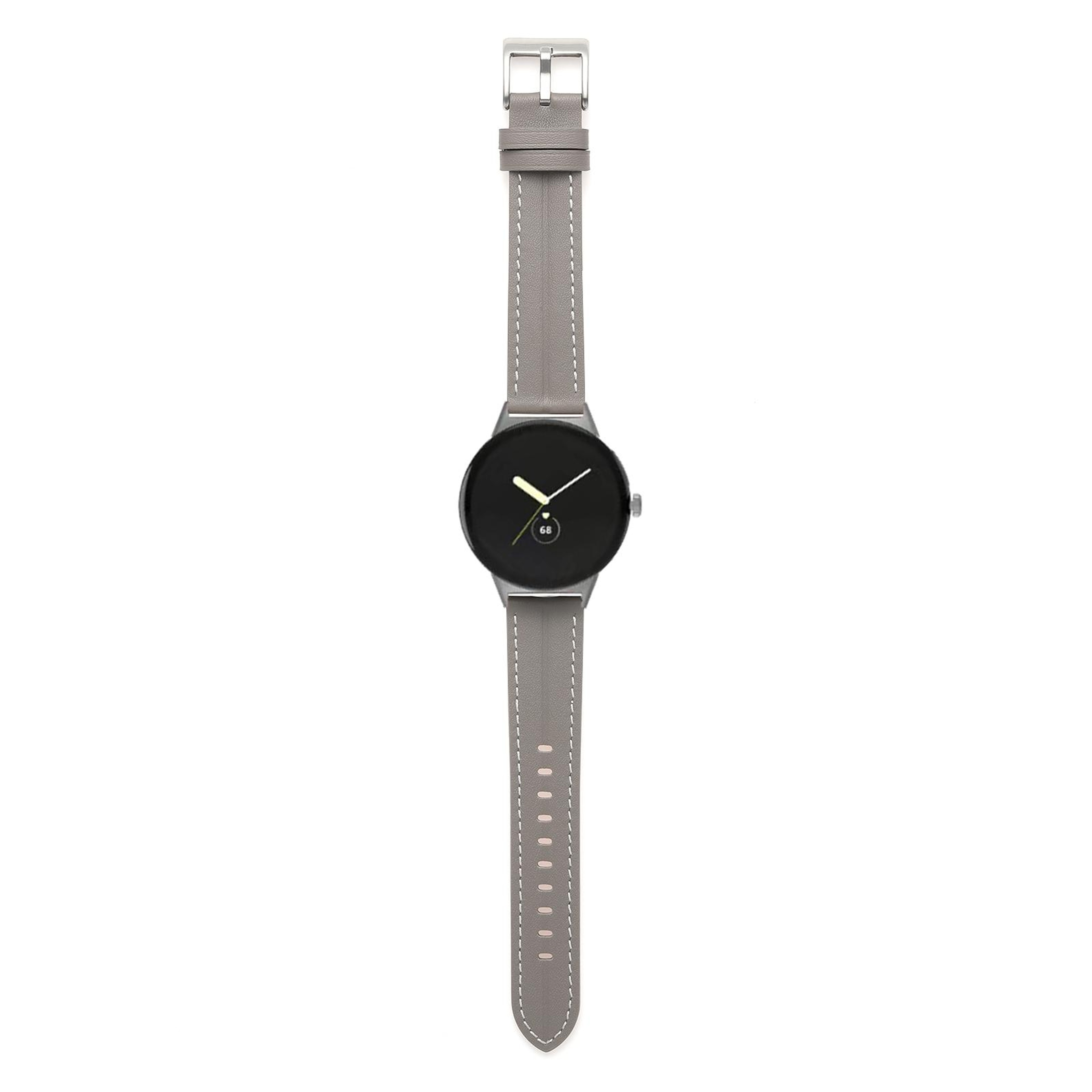 Google Pixel Watch 4 3 2 1 Genuine Leather Watch Band 41mm Grooved Replacement Strap 6
