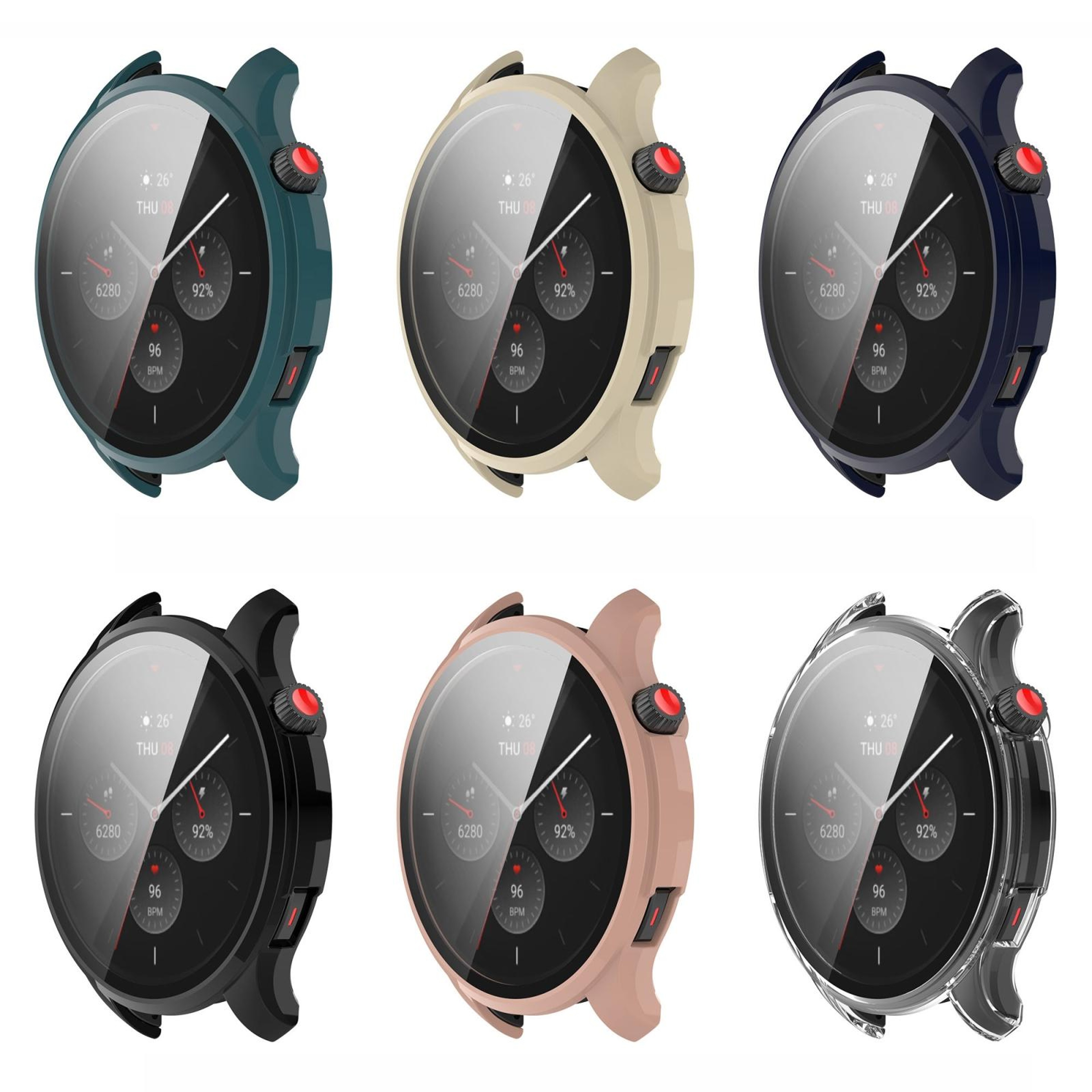 Amazfit GTR 4 GTR 4 Pro Protective Watch Case PC Frame With Tempered Glass Screen Protector 7