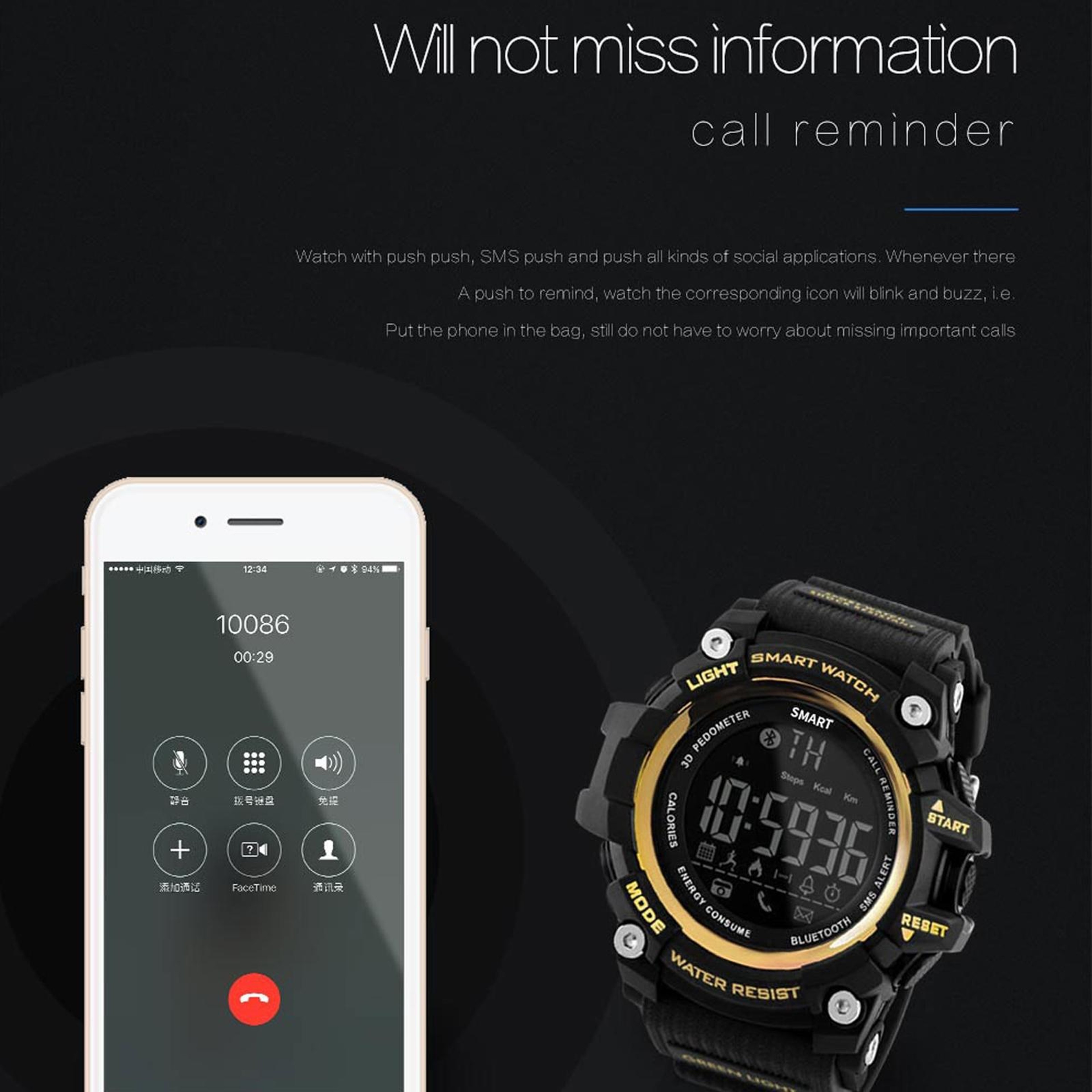 Lokmat MK16 Waterproof Smart Watch With LCD Display Bluetooth Fitness Tracker And Message Notificat 4