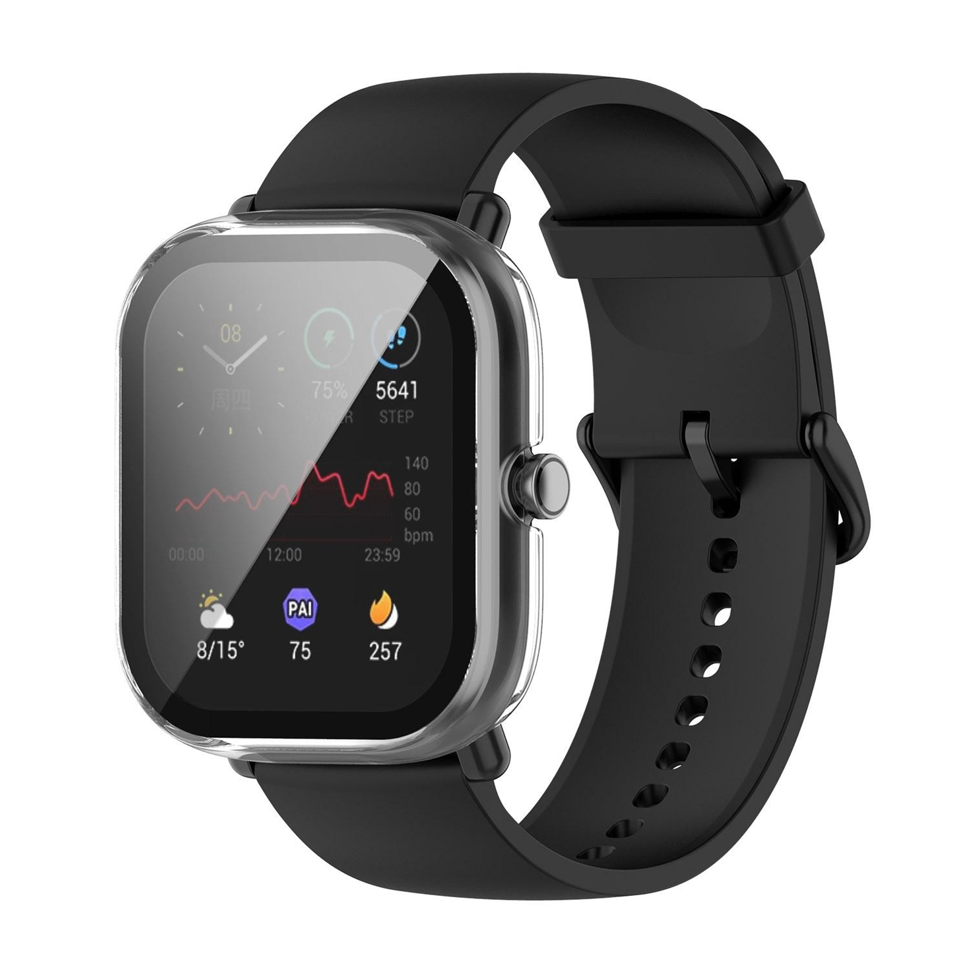 Amazfit Bip U Bip U Pro Pop Pop Pro Tempered Glass Watch Case Full Coverage Protective Cover 6