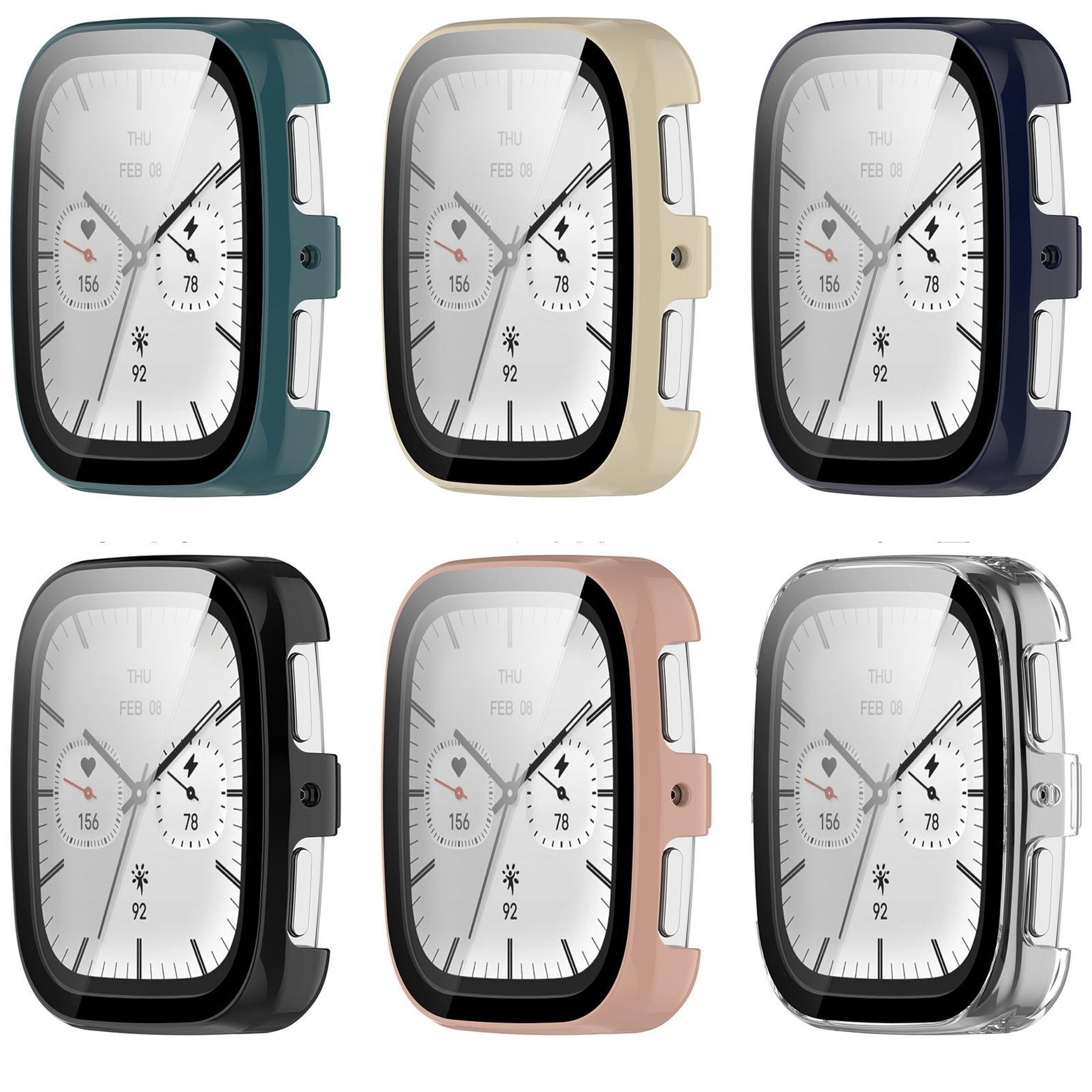 Amazfit Active 2 Square Protective Case With Tempered Glass Screen Protector PC Full Cover 11