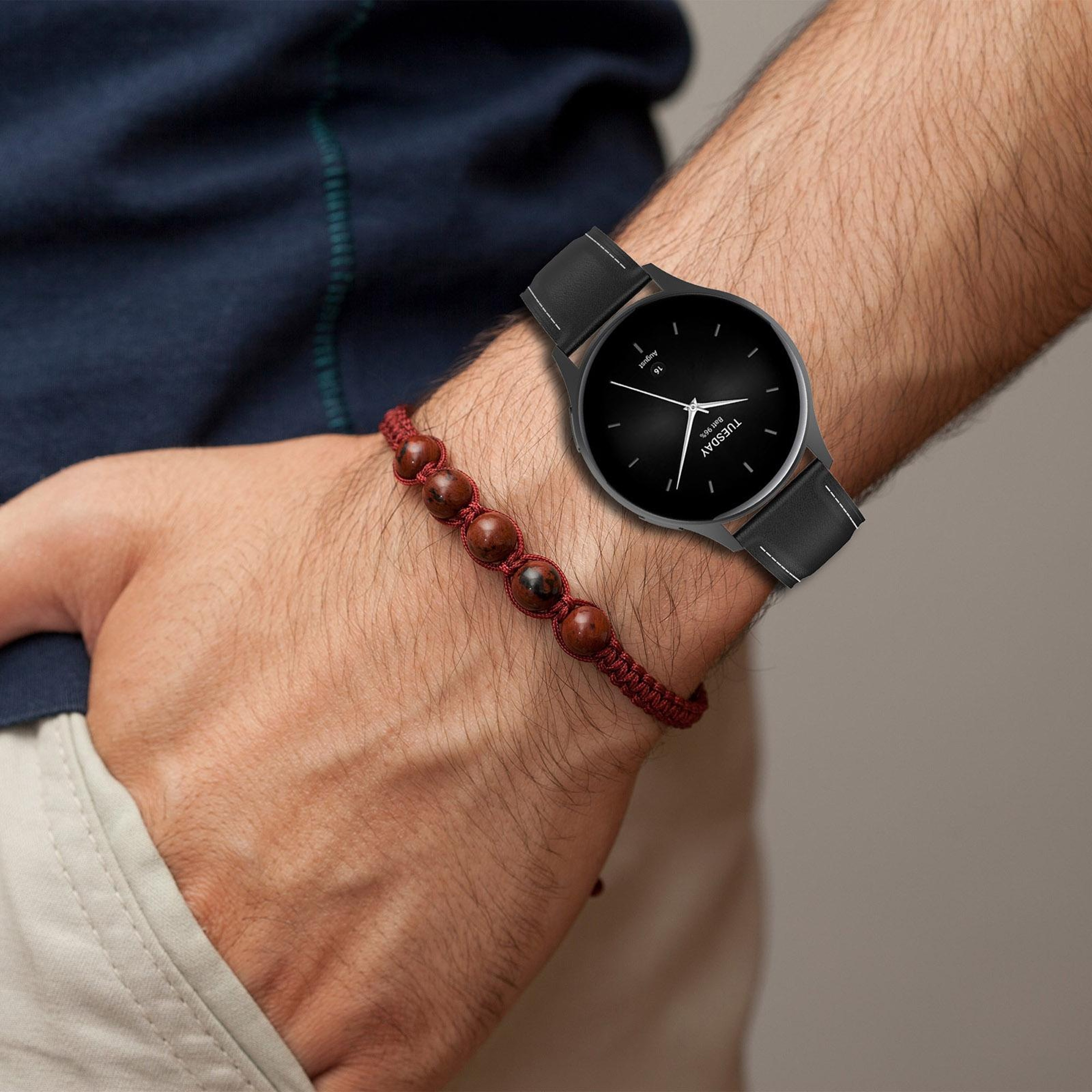Amazfit Bip 5 GTR 4 GTR 3 Genuine Leather Watch Band 22mm Quick Release Strap 3