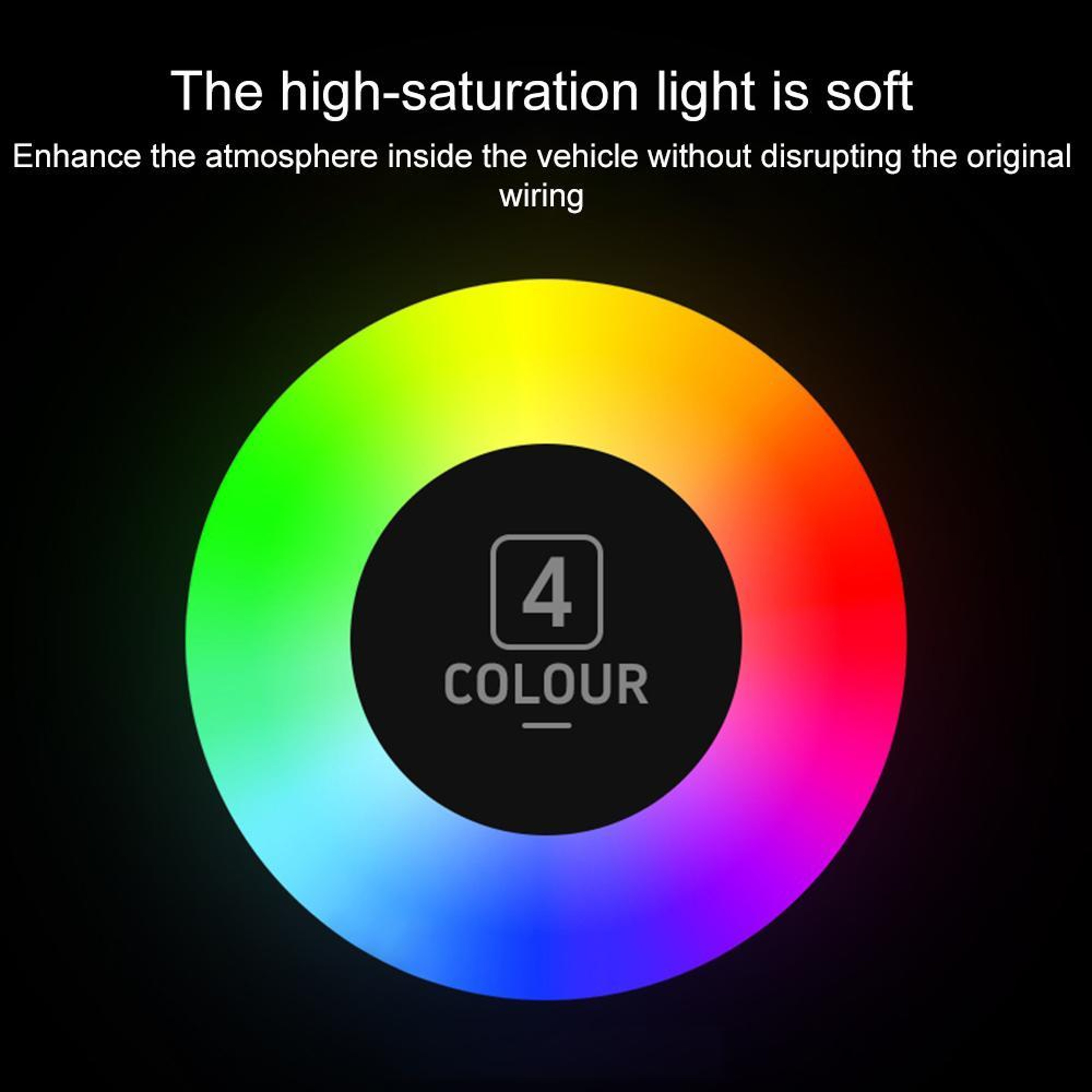 Car USB LED Atmosphere Light Plug And Play Car Interior Lights Ambient Lighting Kit 7