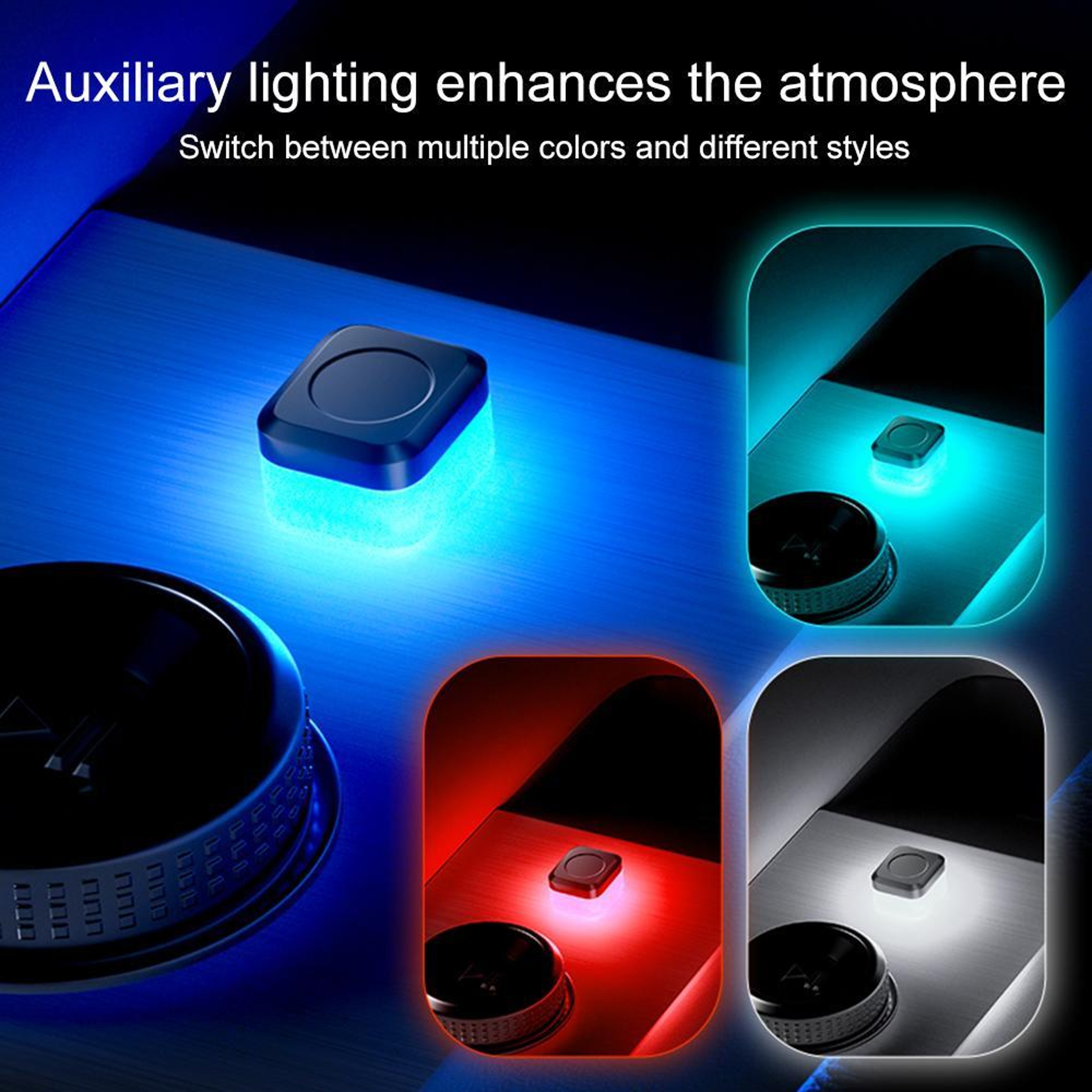Car USB LED Atmosphere Light Plug And Play Car Interior Lights Ambient Lighting Kit 8