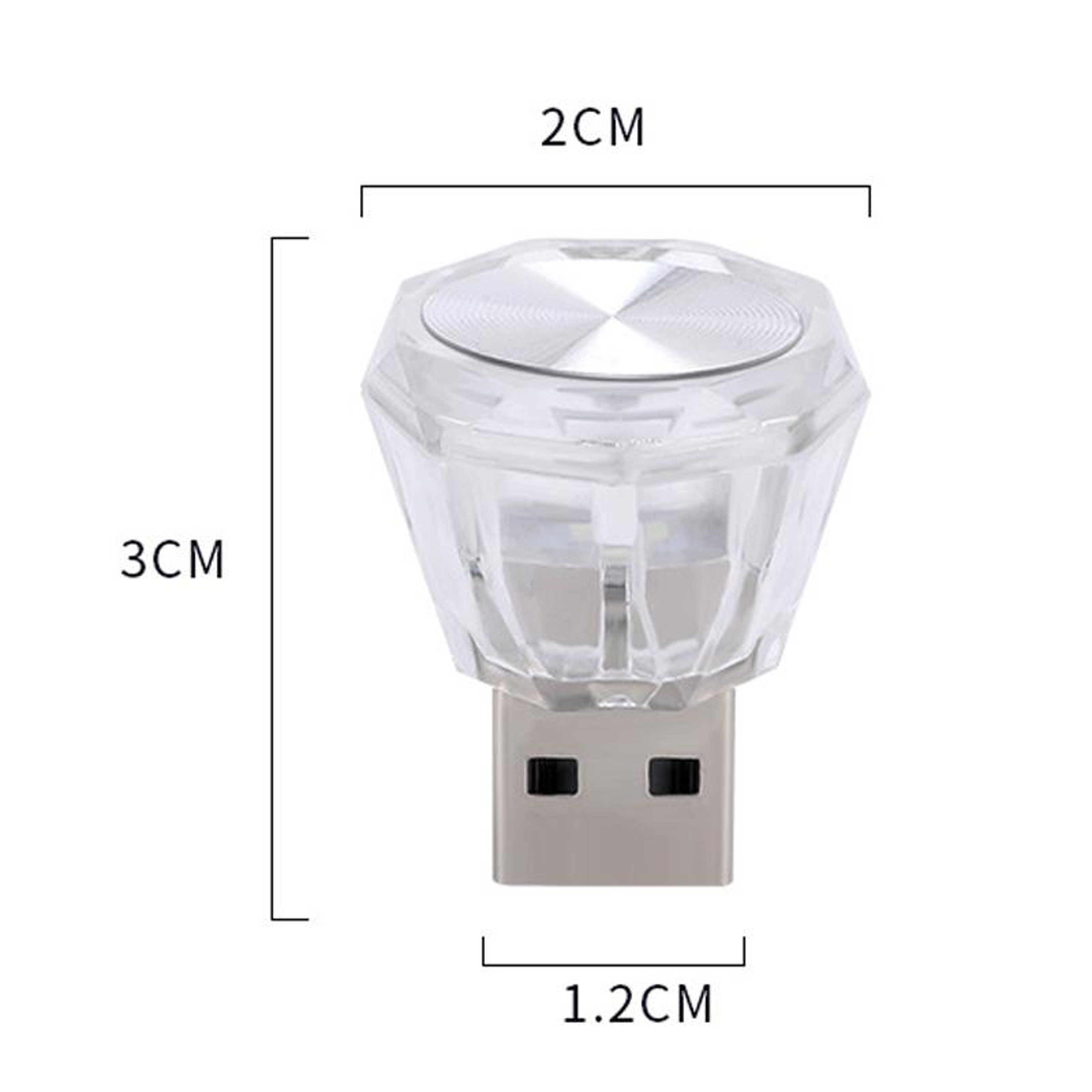 Universal USB Car Ambient Light Diamond LED Interior Mood Light Plug And Play Decorative Lamp 2