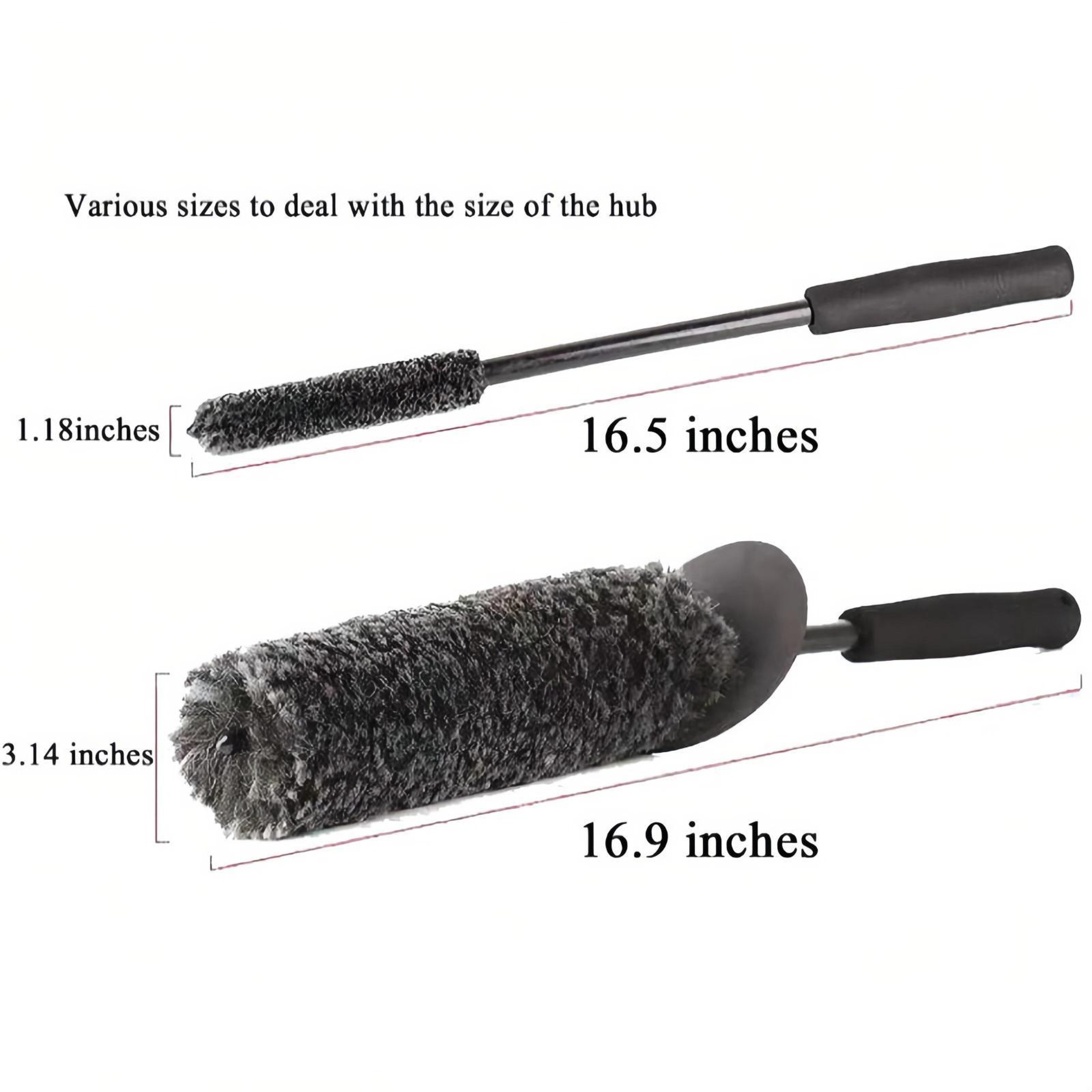 Premium Microfiber Wheel Brush Flexible Wheel Cleaning Brush For Car Rims Tires And Crevices 3