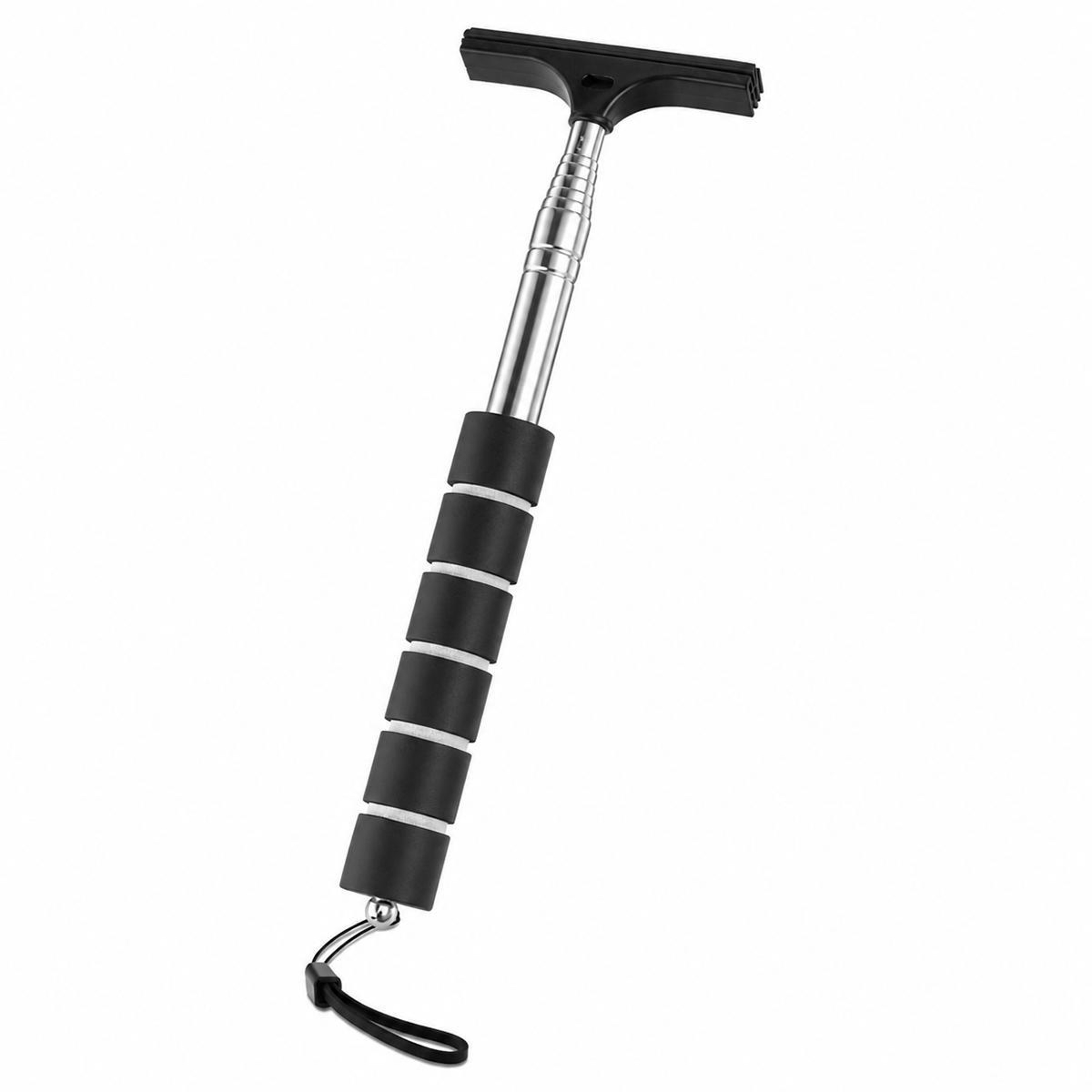 Car Rearview Mirror Wiper Telescopic Window Cleaner Stainless Steel Extendable Glass Squeegee 1