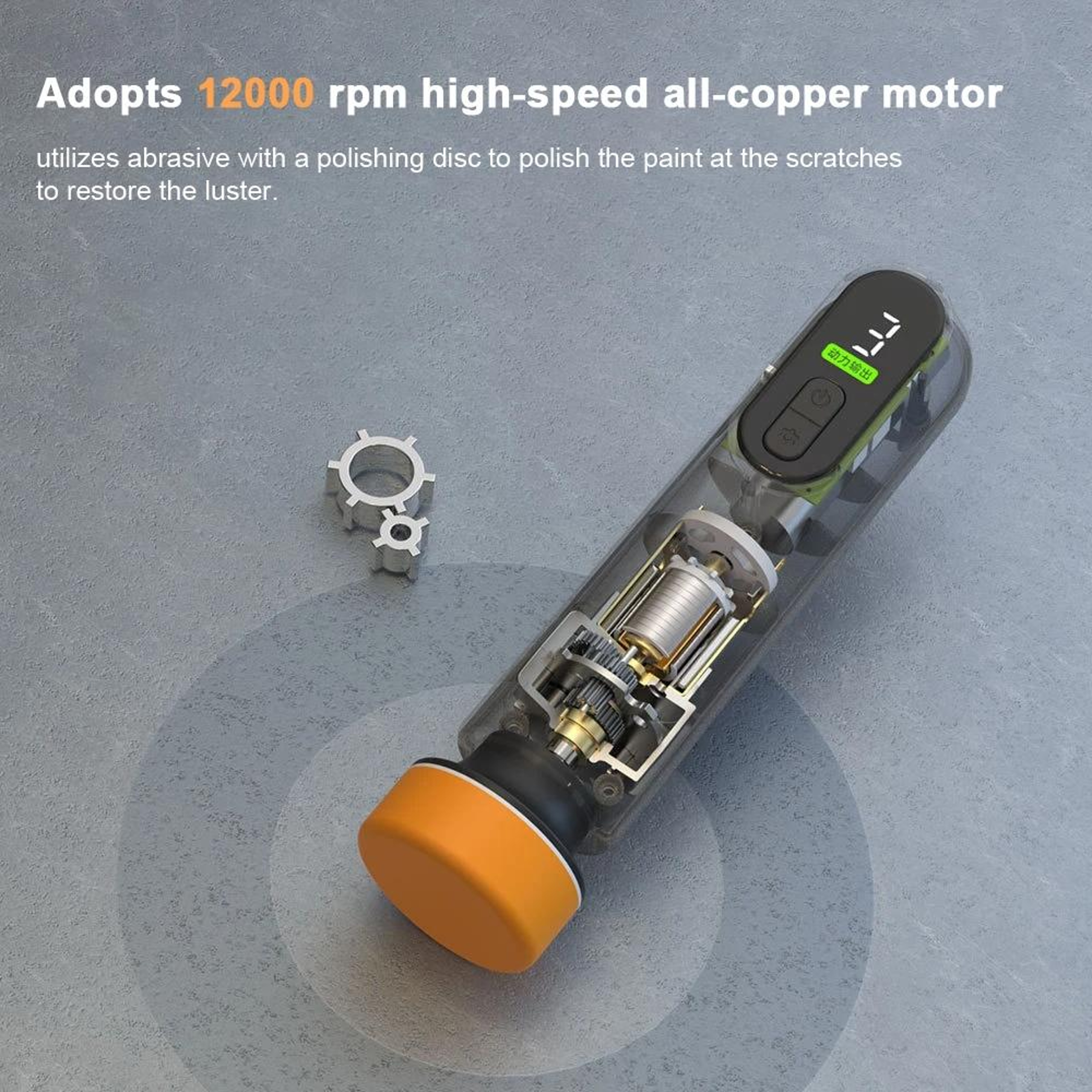 Cordless Car Polisher Wireless Car Buffer For Waxing Scratch Repair And Paint Restoration 6