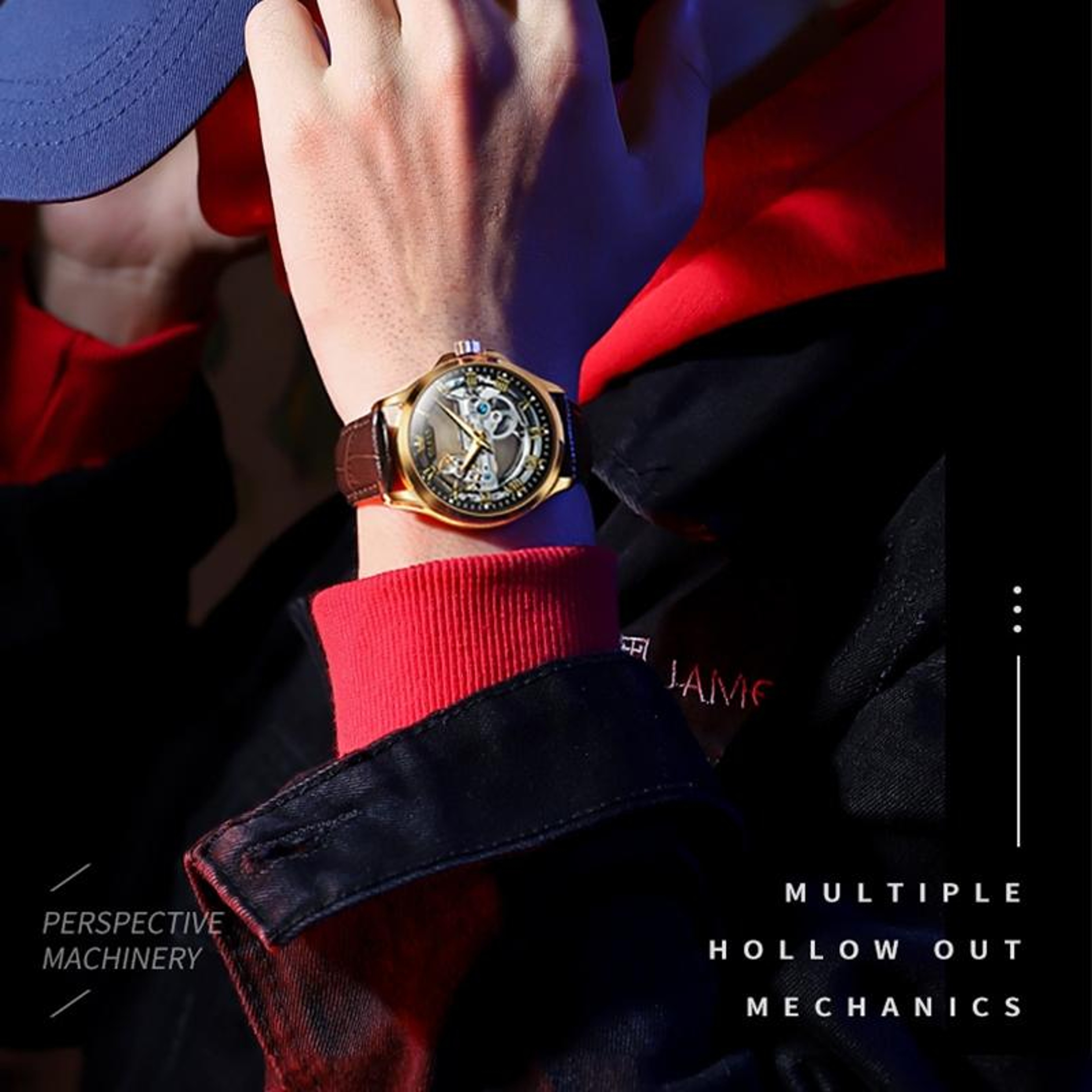 OLEVS 6661 Automatic Mechanical Watch Mens Leather Dress Watch Waterproof Luminous Timepiece 10