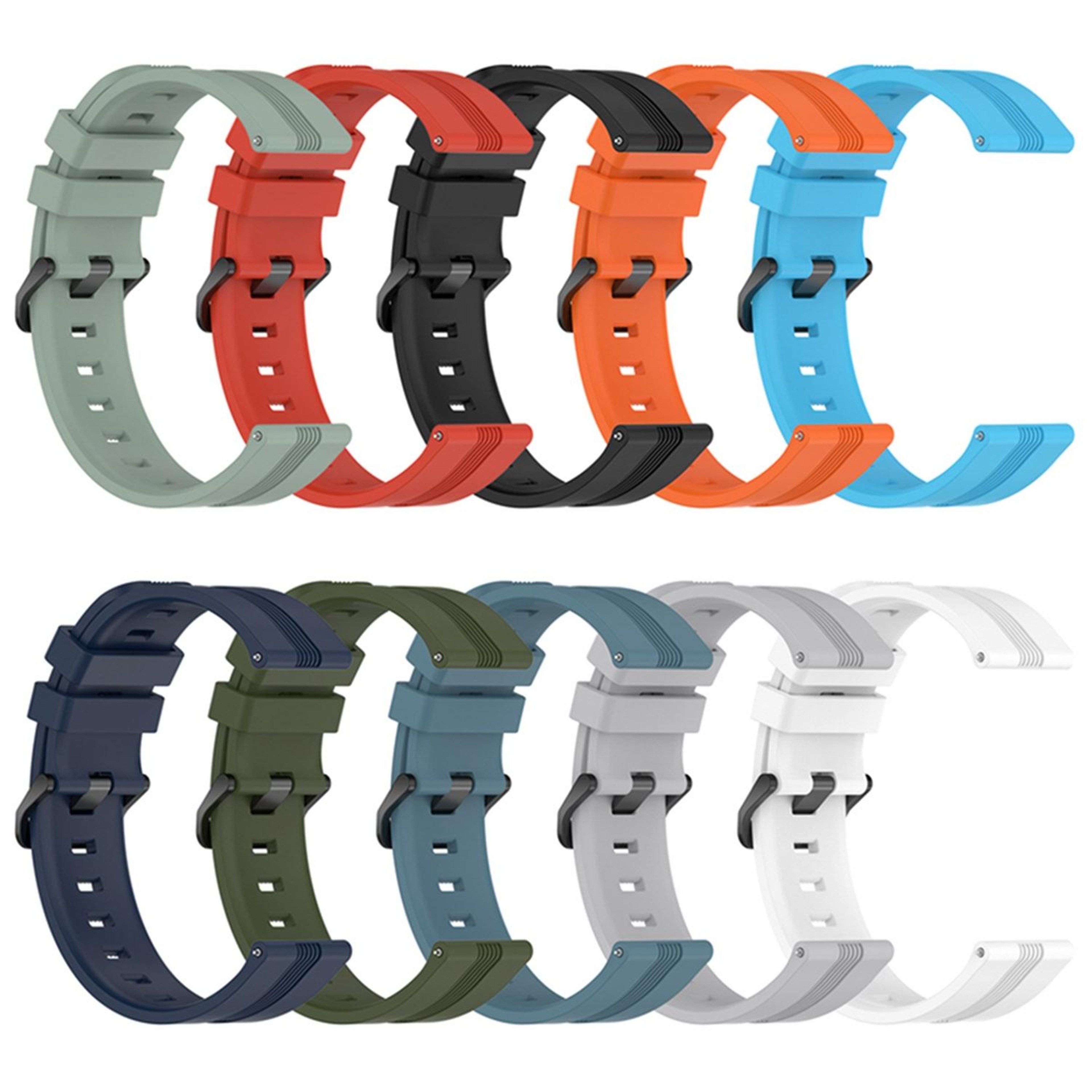 Coros Apex Apex Pro TicWatch Pro 3 22mm Silicone Watch Band Soft Adjustable Replacement Strap 4