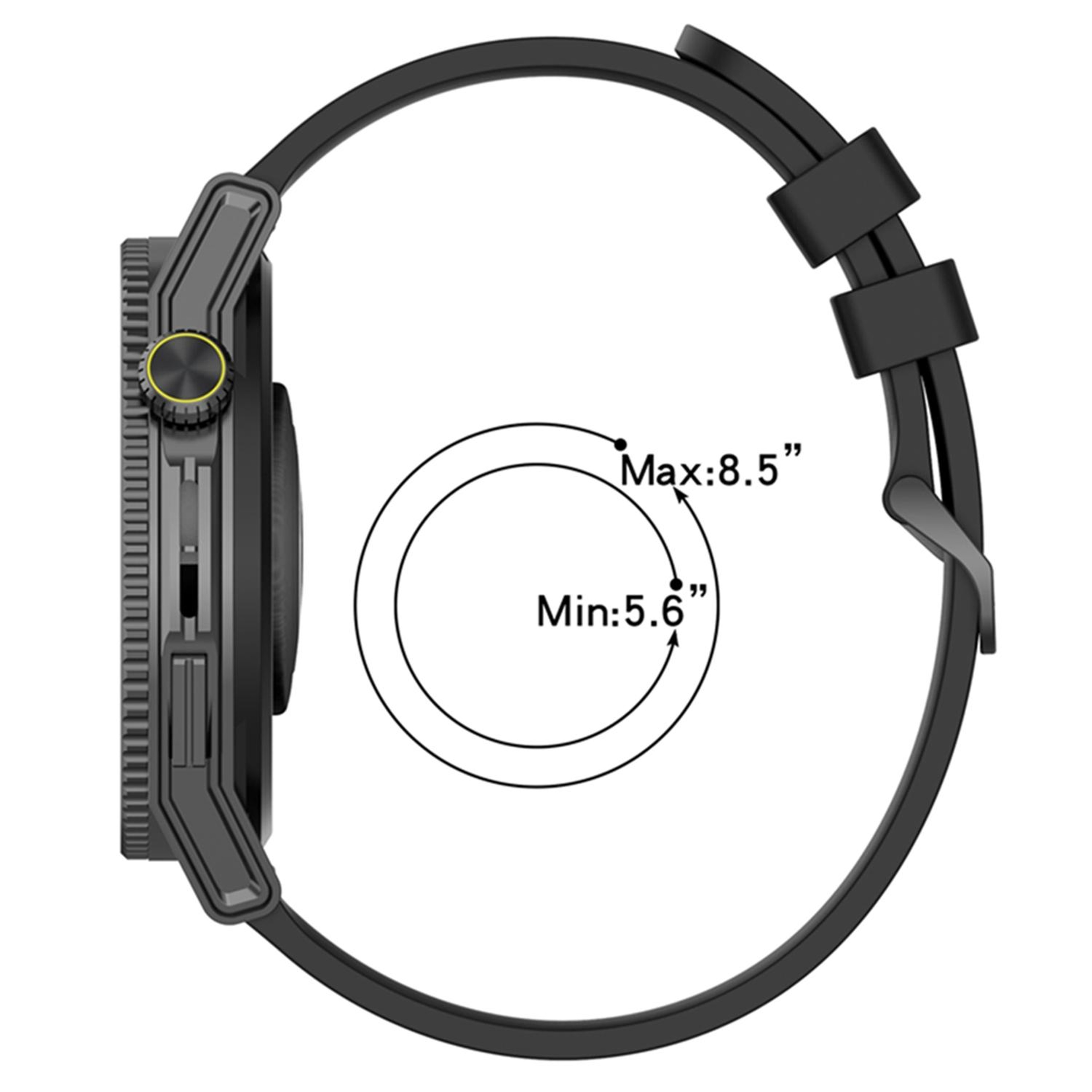 Coros Apex Apex Pro TicWatch Pro 3 22mm Silicone Watch Band Soft Adjustable Replacement Strap 5