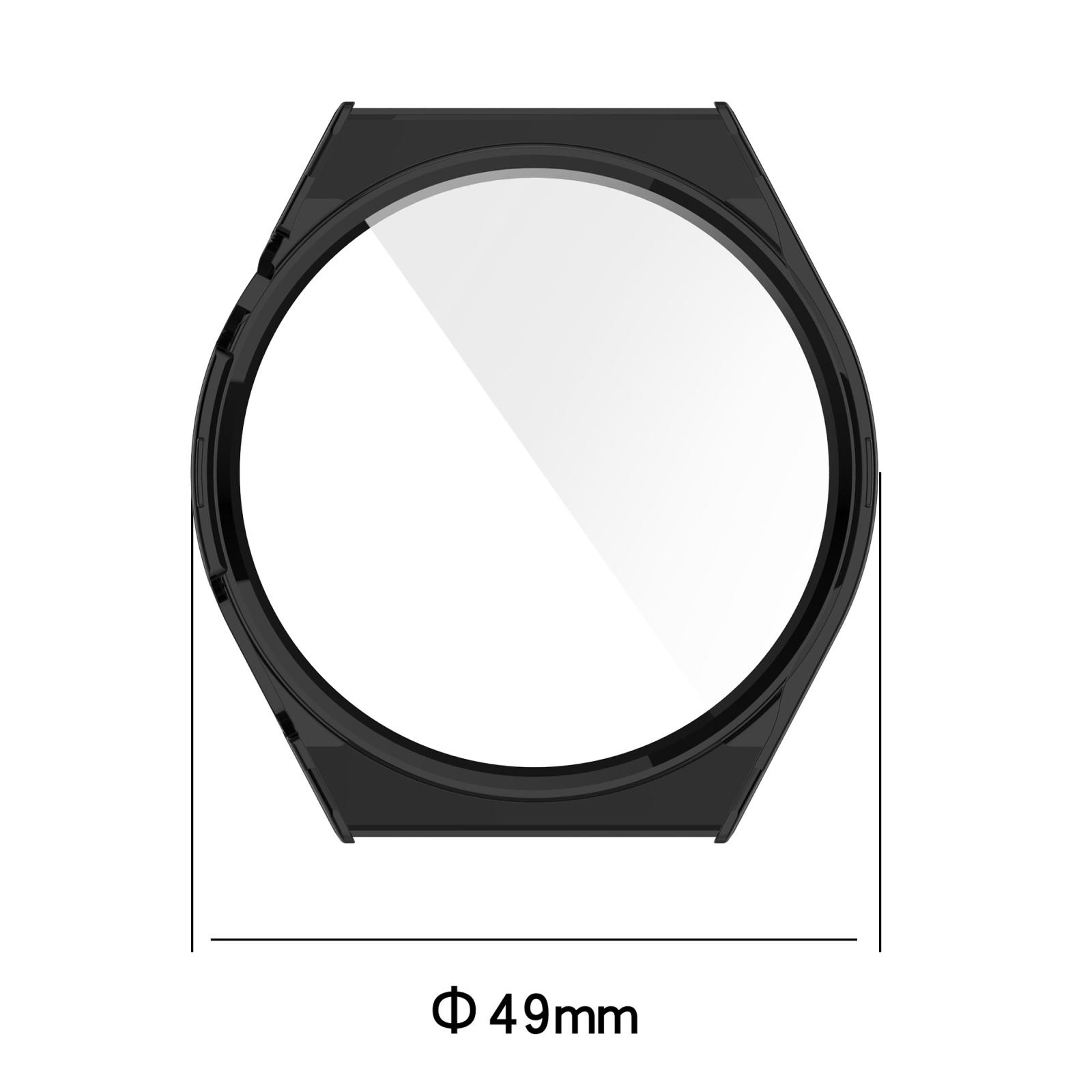 Huawei GT3 Pro 46mm Protective Case With Tempered Glass Full Coverage PC Screen Protector 10