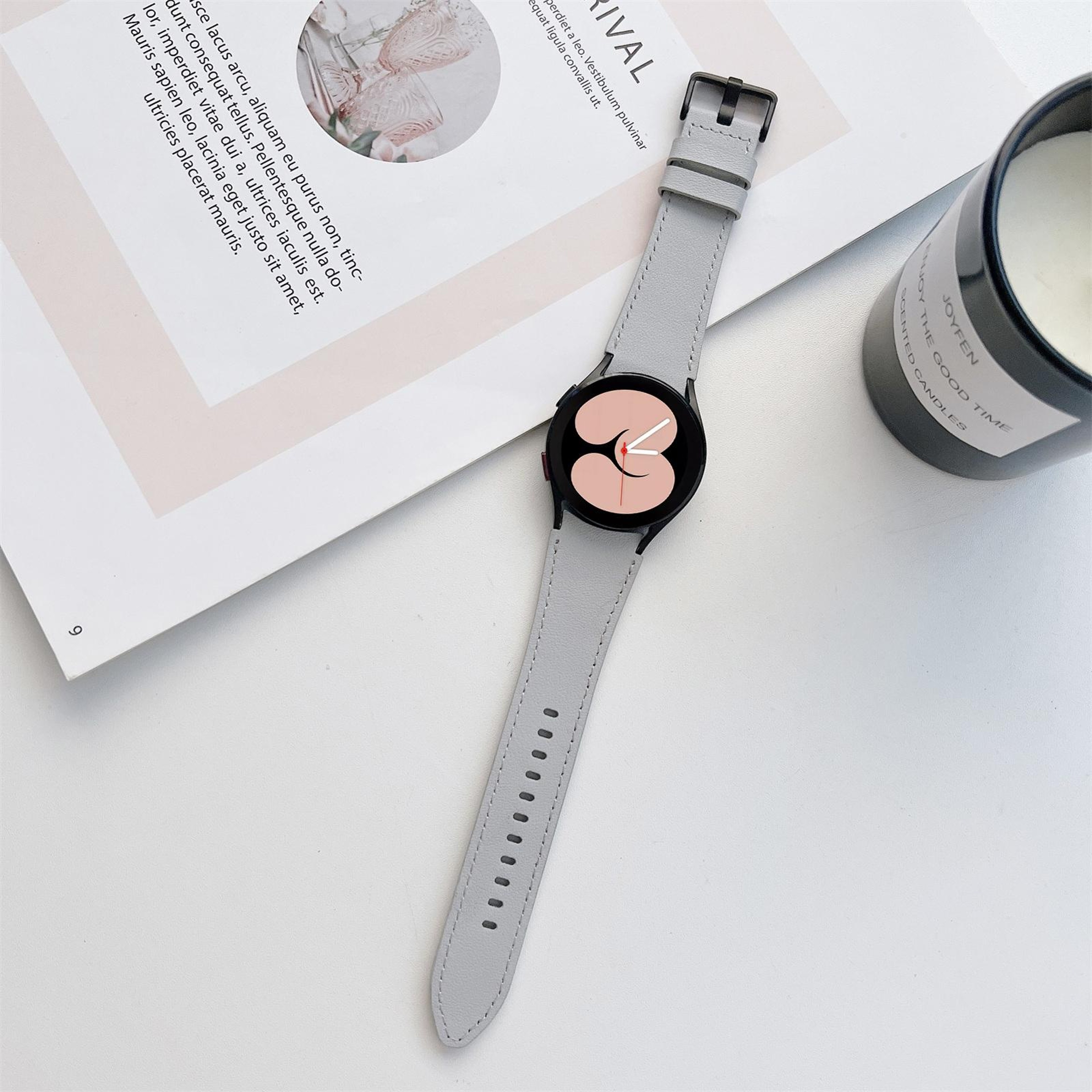 Samsung Galaxy Watch4 Leather Strap Double Sided Adjustable Replacement Watch Band 12