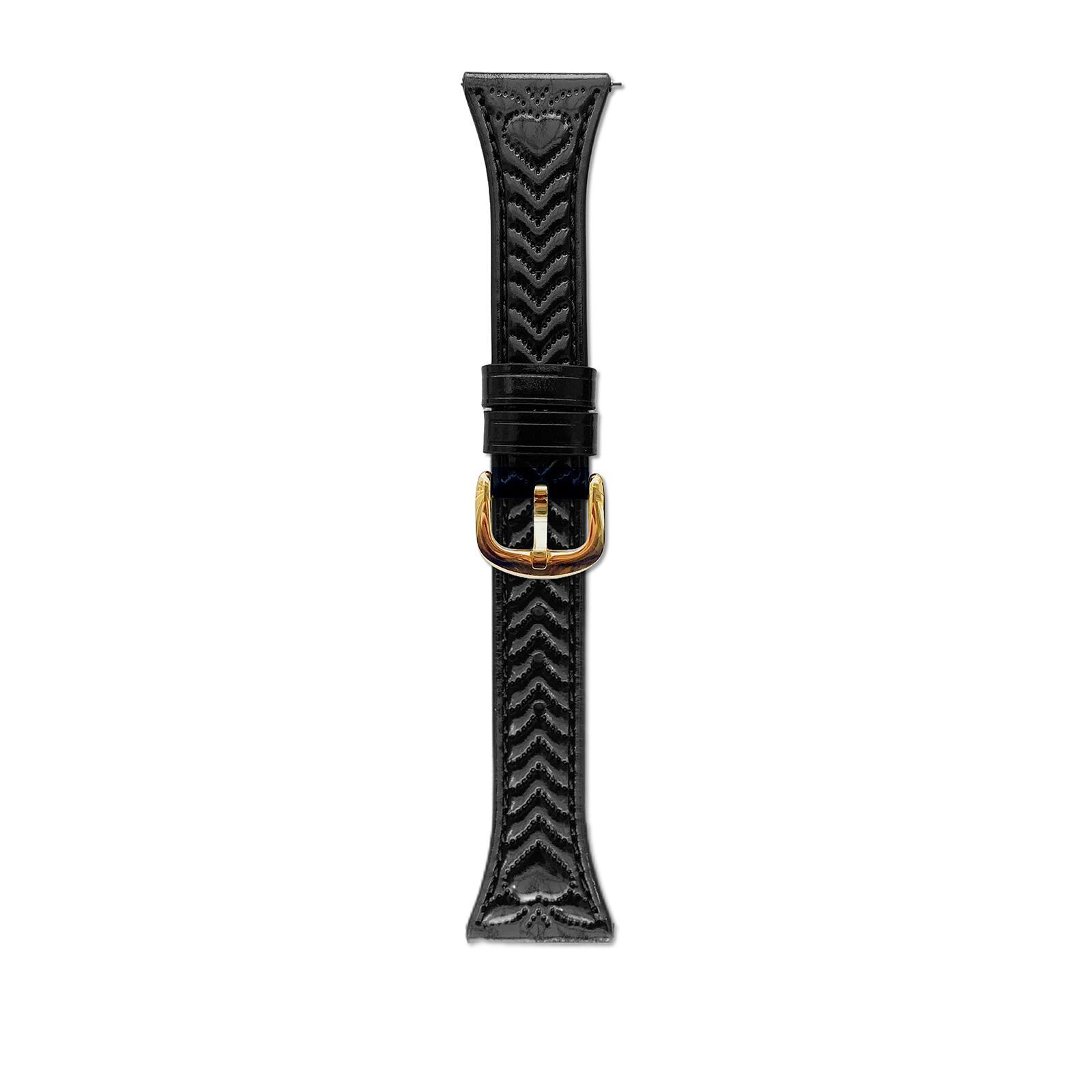 Heart Embossed Samsung Galaxy Watch3 45mm Band 22mm Leather Watch Band Replacement Strap 8