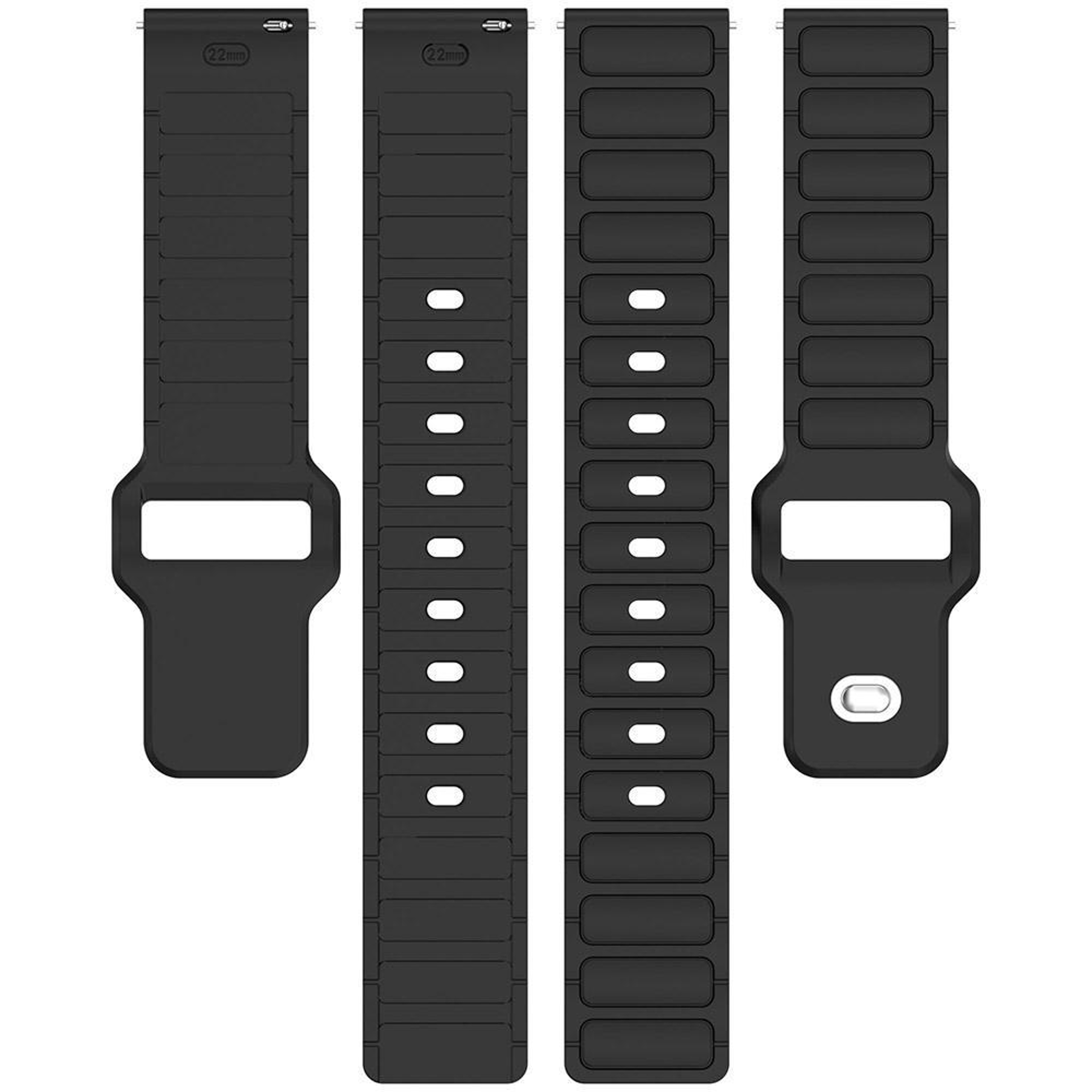 Silicone Watch Band Shaped Soft Adjustable Replacement Strap For Smartwatches 15