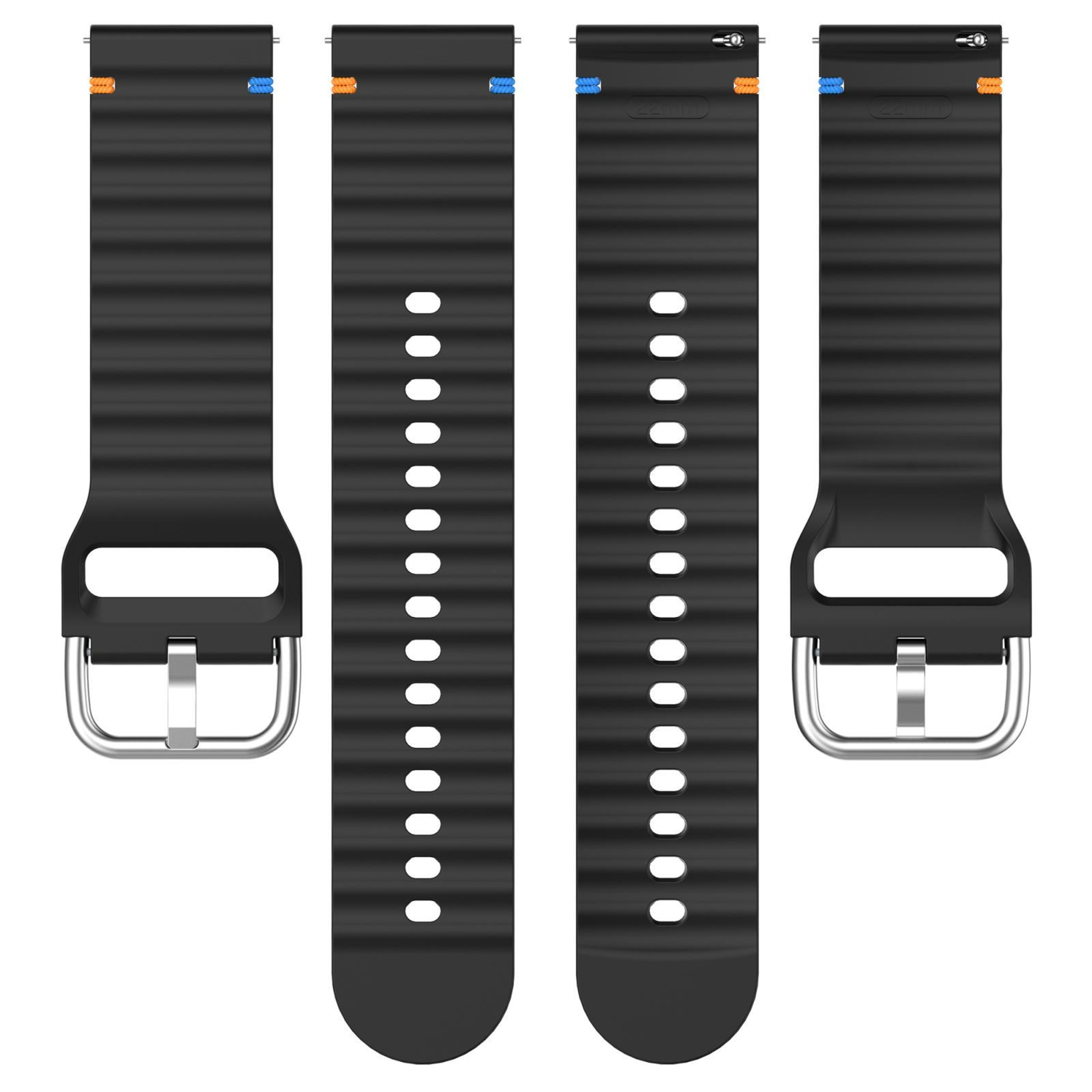 COROS Pace 3 Silicone Watch Band 22mm Wavy Grain Quick Release Replacement Strap 15