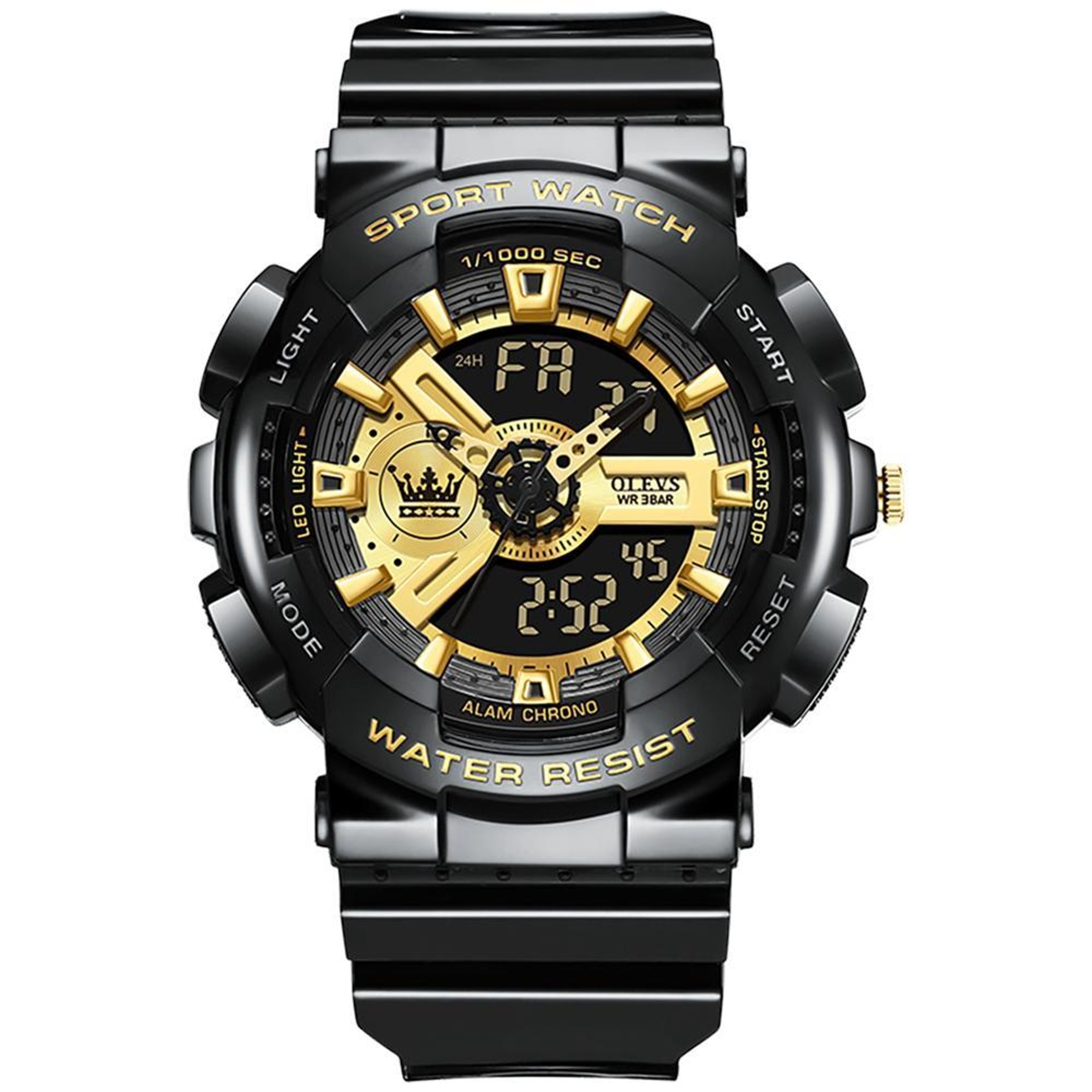 OLEVS 1102 Waterproof Digital Watch For Men Multifunction LED Sports Wrist Watch 0