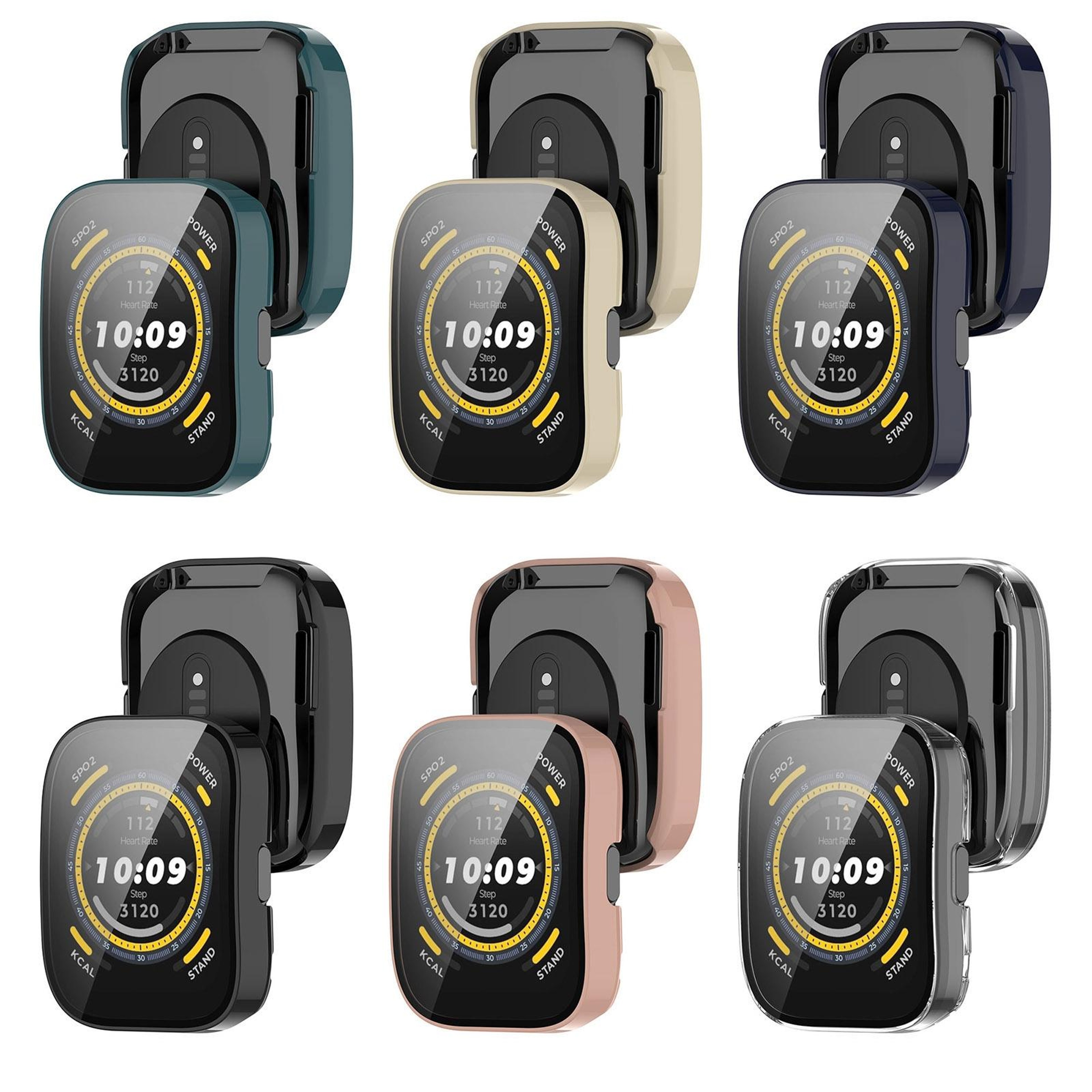 Amazfit Bip 5 Protective Case With Tempered Glass Screen Protector Full Coverage PC Cover 8