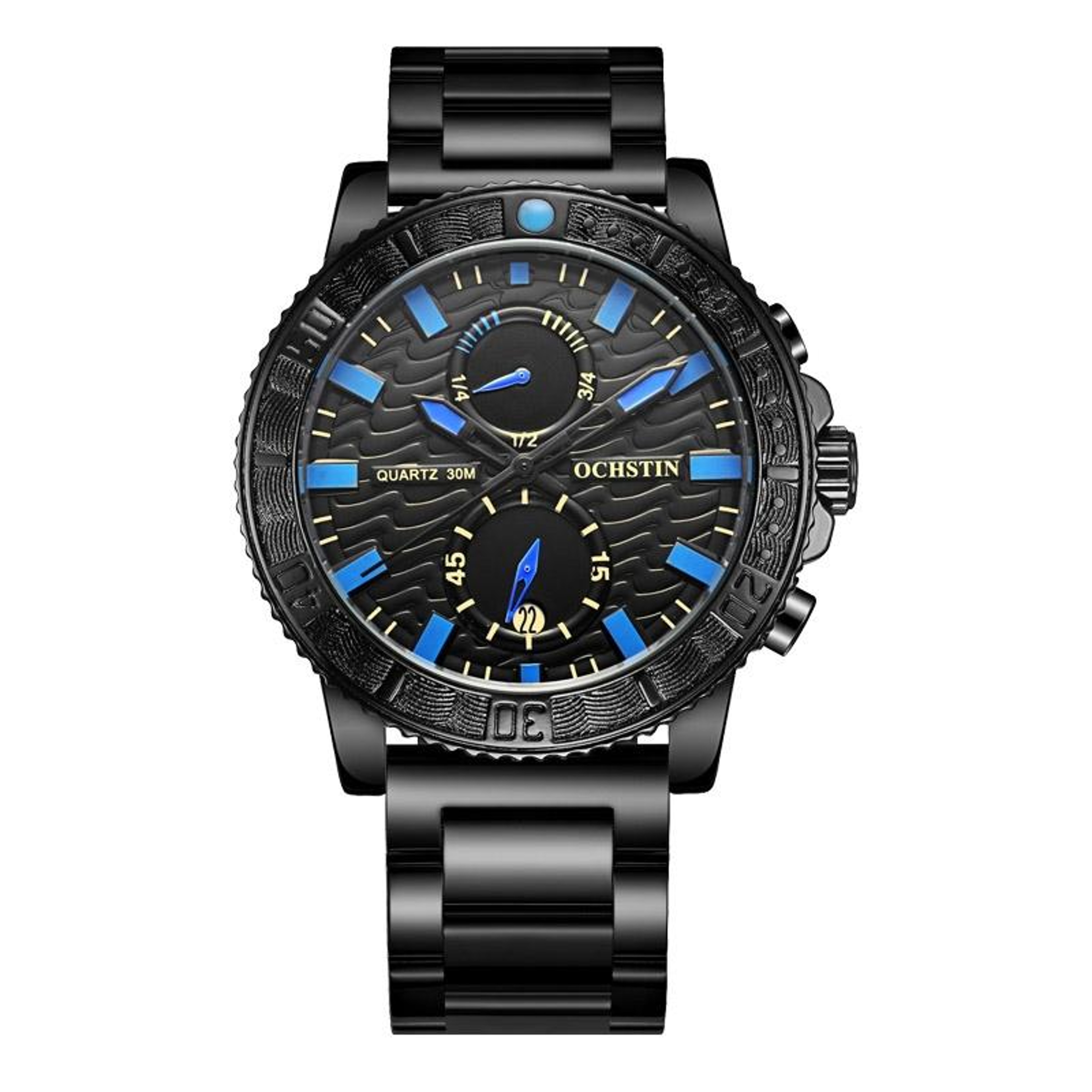 OCHSTIN 7250 Mens Quartz Watch Multifunctional Stainless Steel Watch With Luminous Display 5